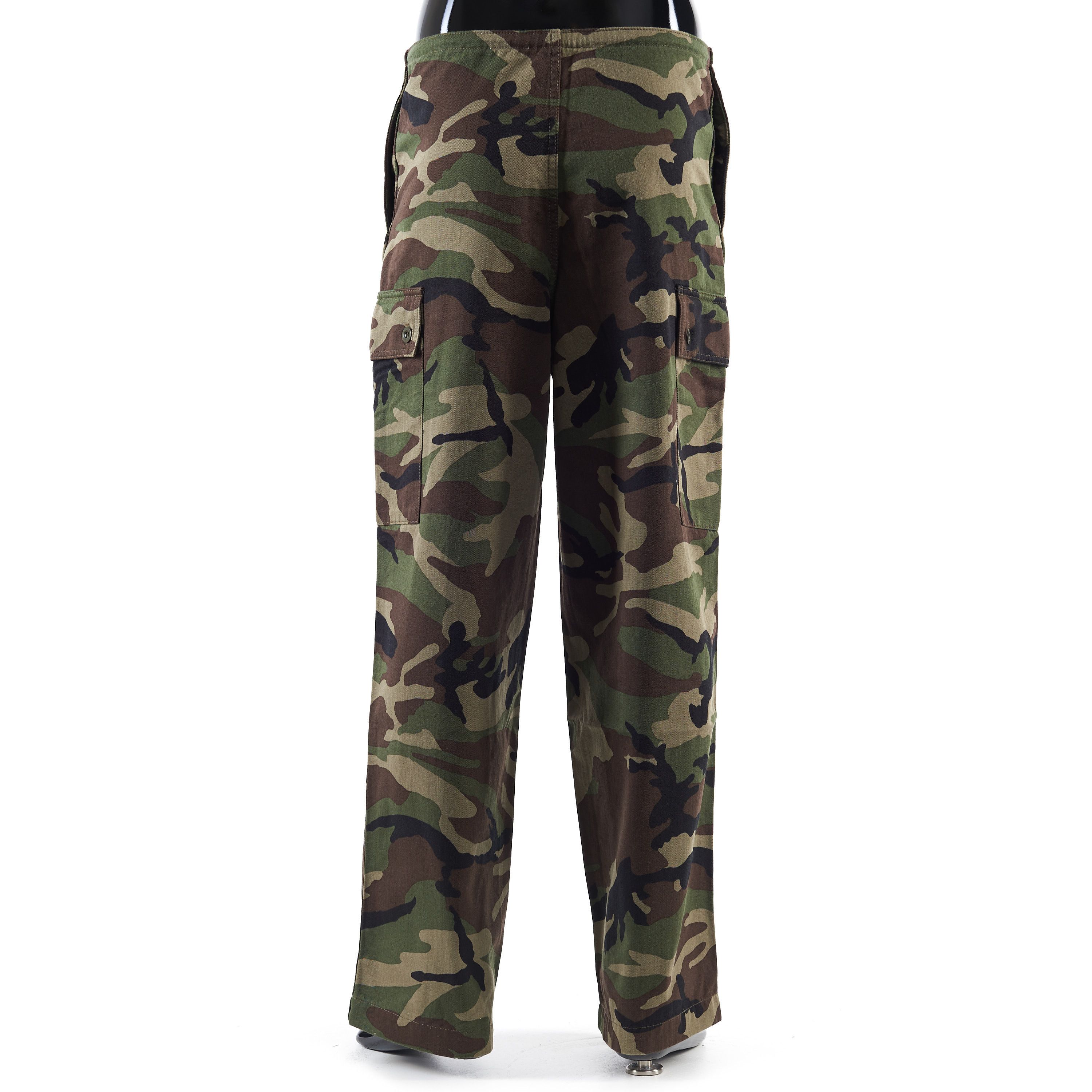 Celine Loose Cargo Pants In Camouflage Cotton Size US 32 / EU 48 - 5 Thumbnail