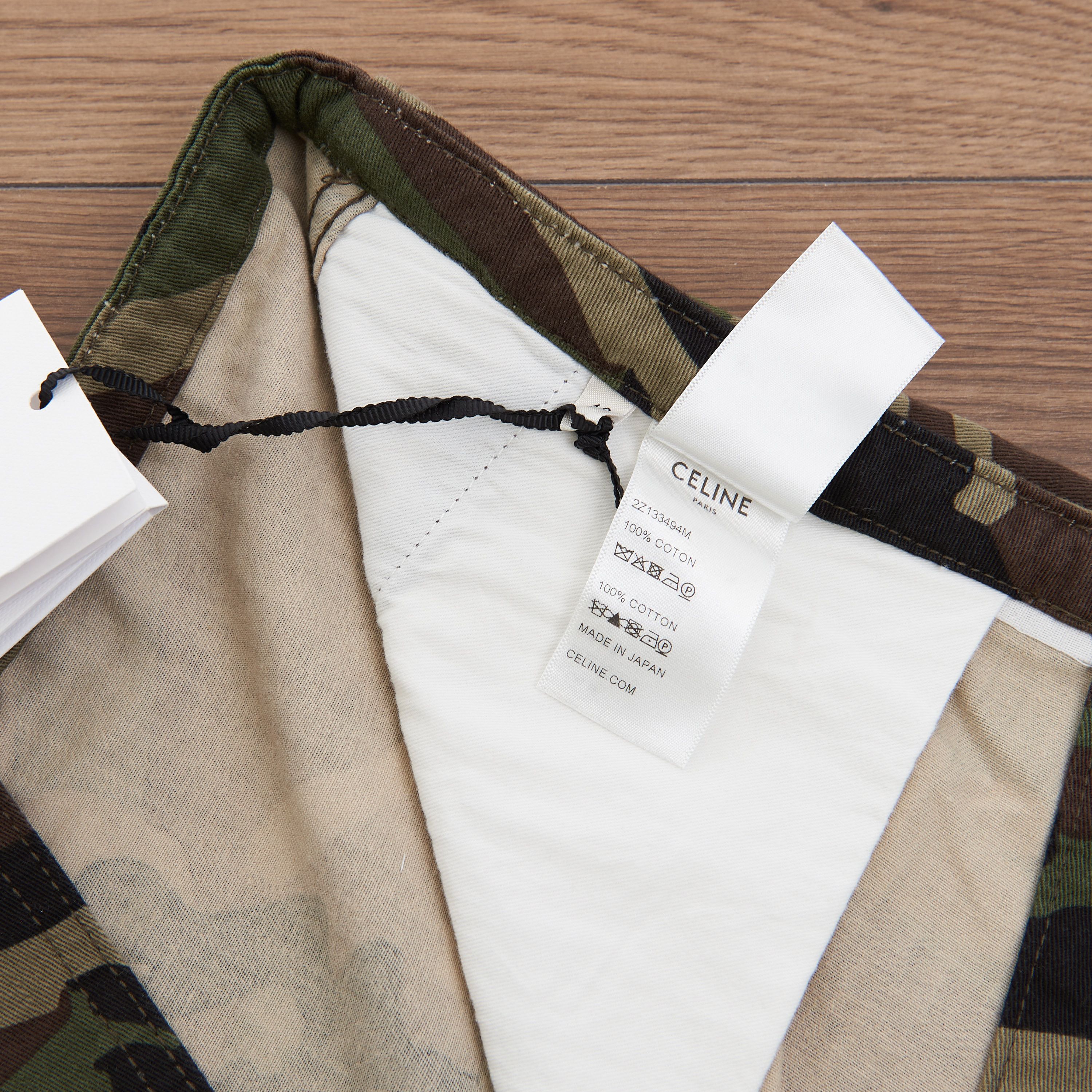 Celine Loose Cargo Pants In Camouflage Cotton Size US 32 / EU 48 - 15 Thumbnail