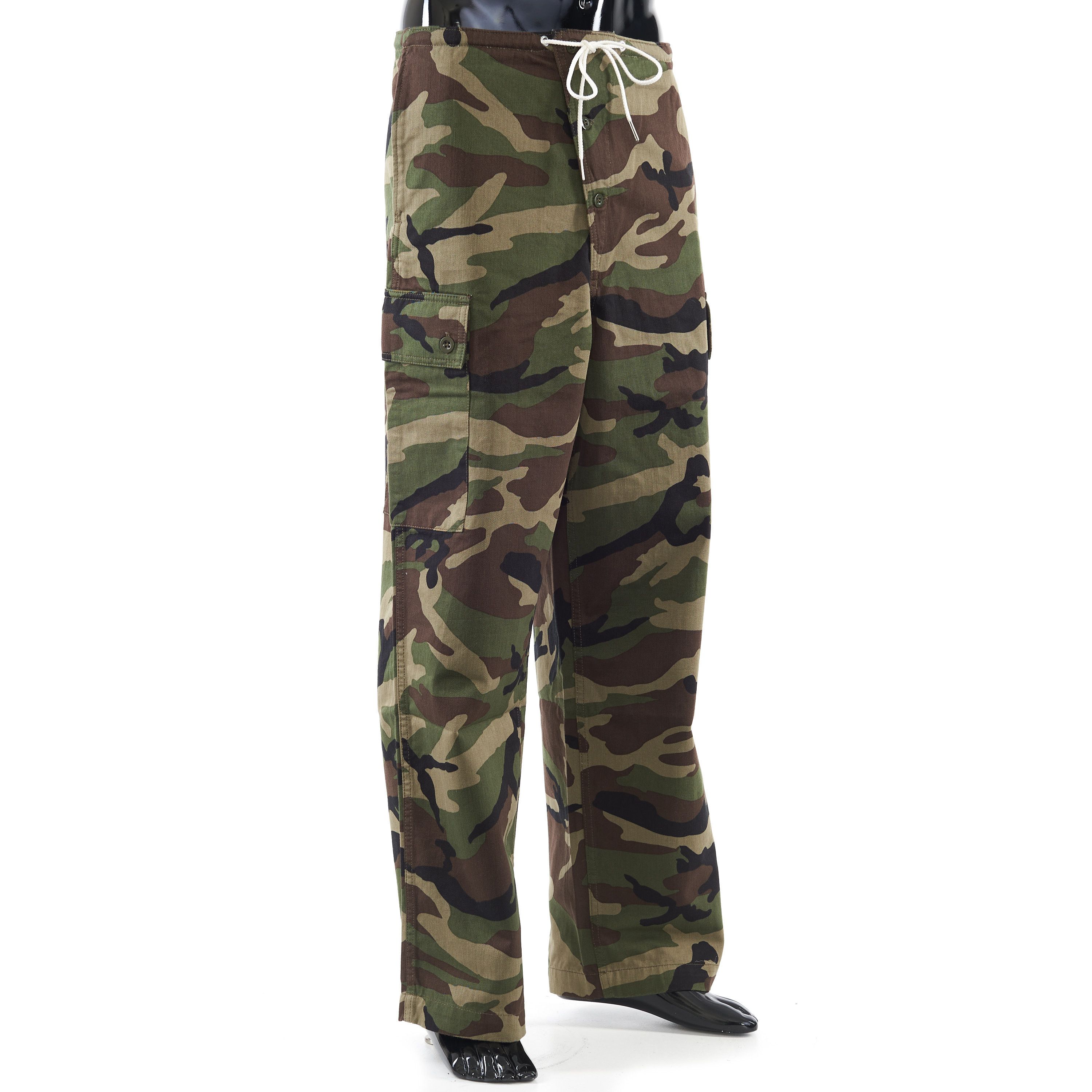 Celine Loose Cargo Pants In Camouflage Cotton Size US 32 / EU 48 - 8 Thumbnail