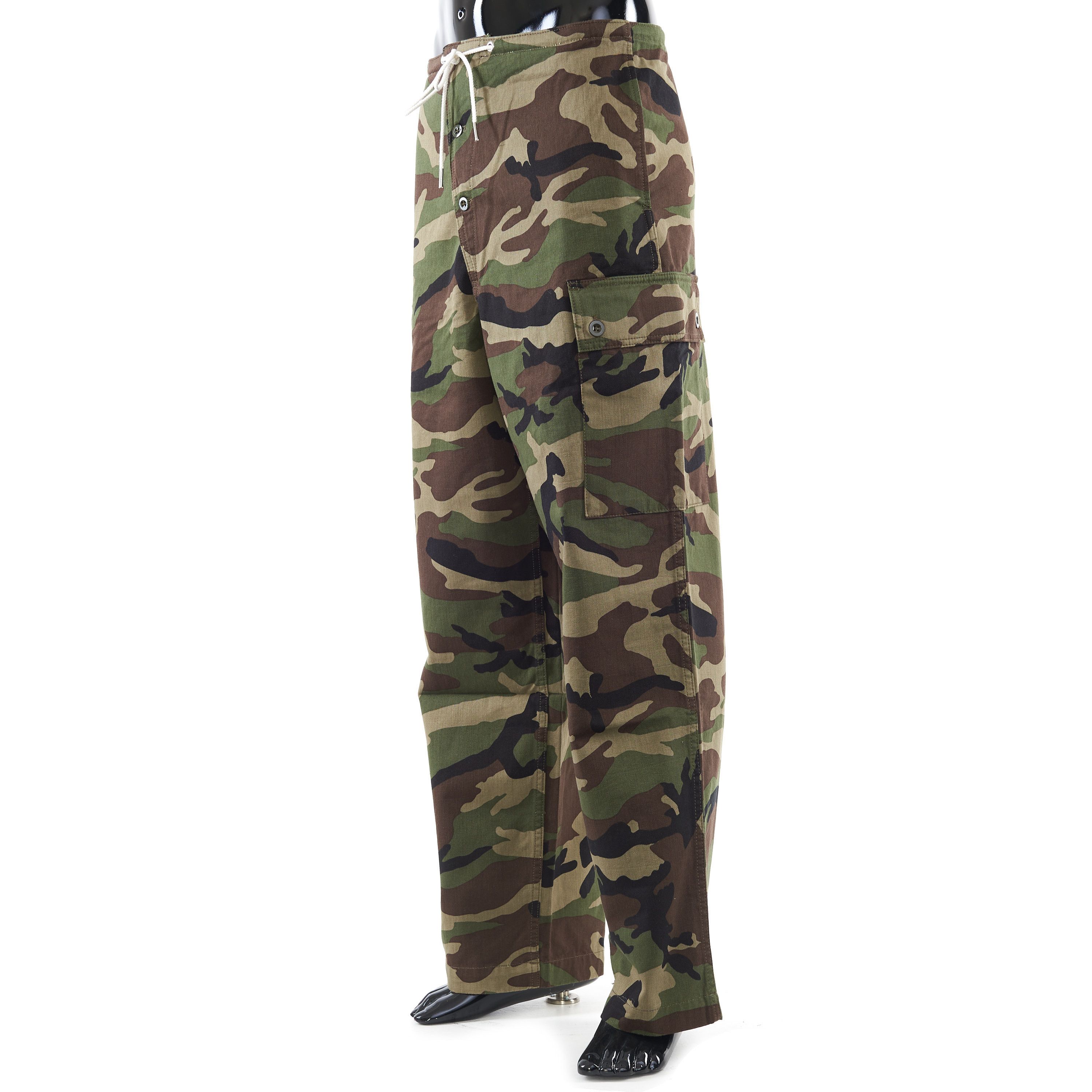 Celine Loose Cargo Pants In Camouflage Cotton Size US 32 / EU 48 - 2 Thumbnail