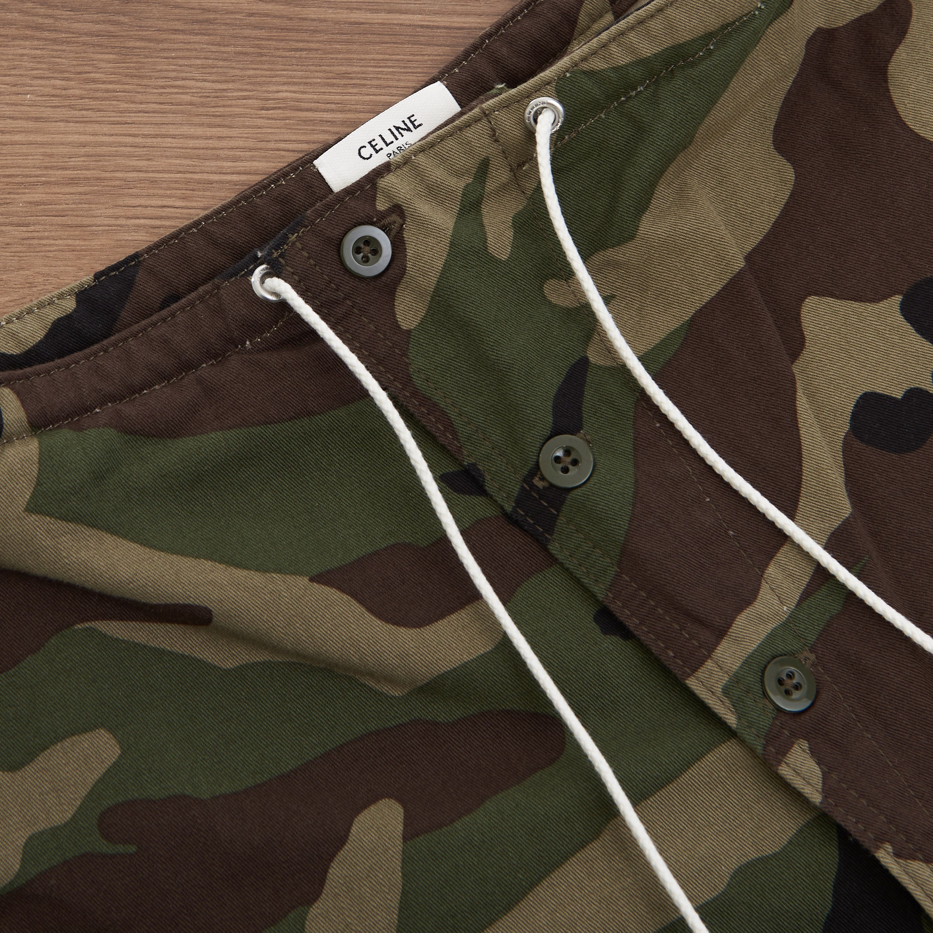 Celine Loose Cargo Pants In Camouflage Cotton Size US 32 / EU 48 - 11 Thumbnail