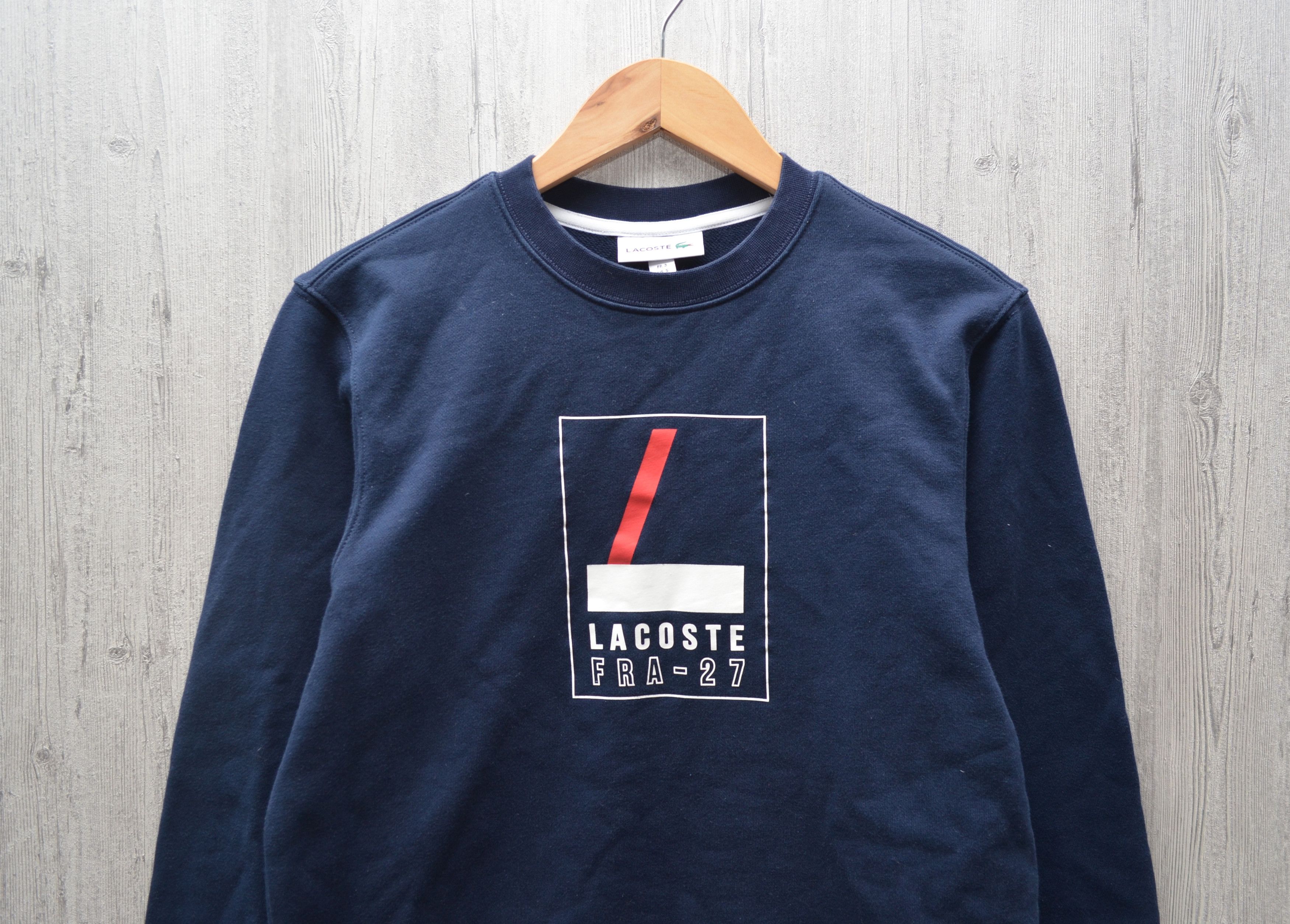 Lacoste Lacoste Box Logo Sweatshirt Navy Size S Small RRP $195 Size US S / EU 44-46 / 1 - 6 Thumbnail