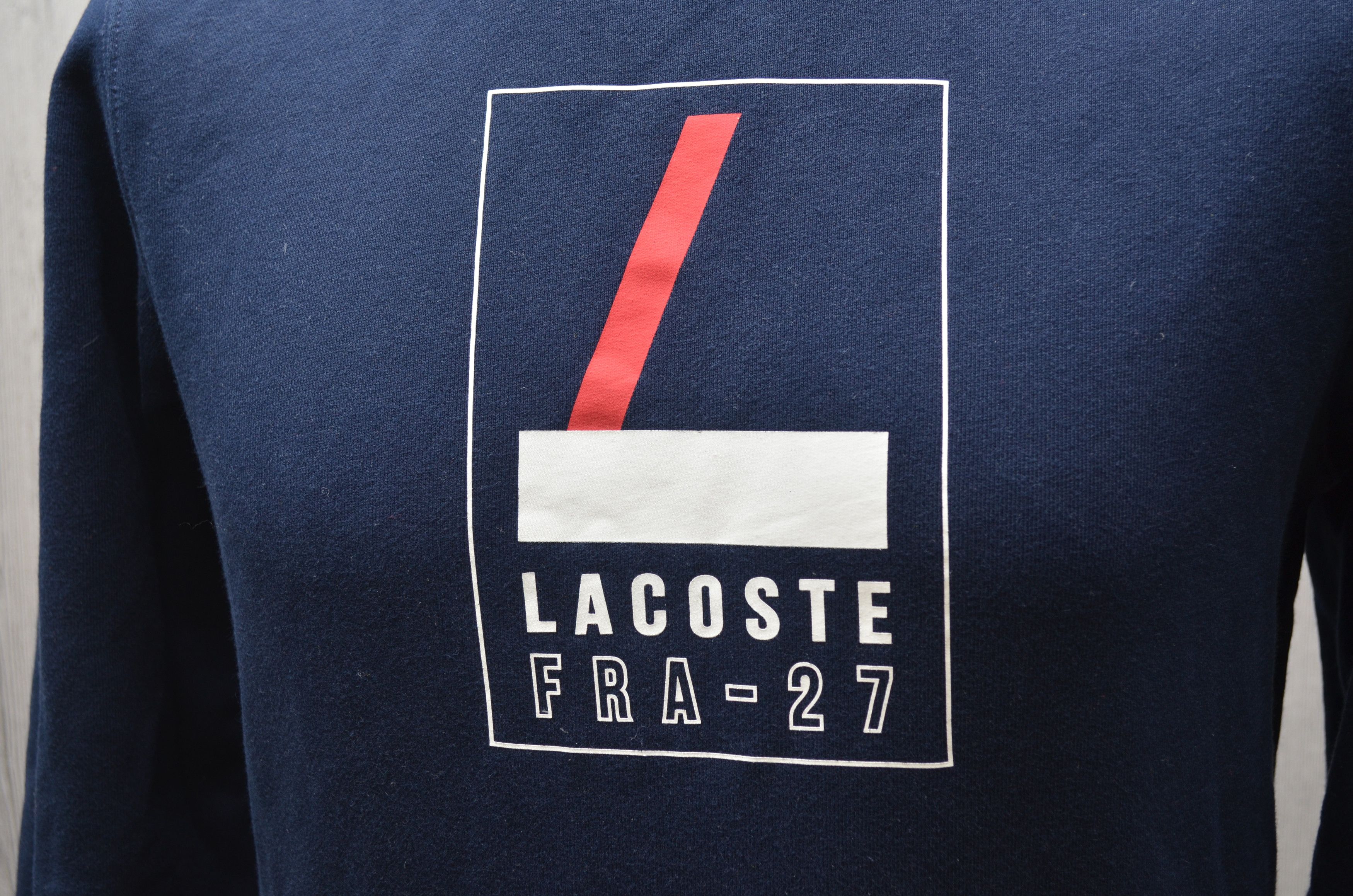 Lacoste Lacoste Box Logo Sweatshirt Navy Size S Small RRP $195 Size US S / EU 44-46 / 1 - 7 Thumbnail