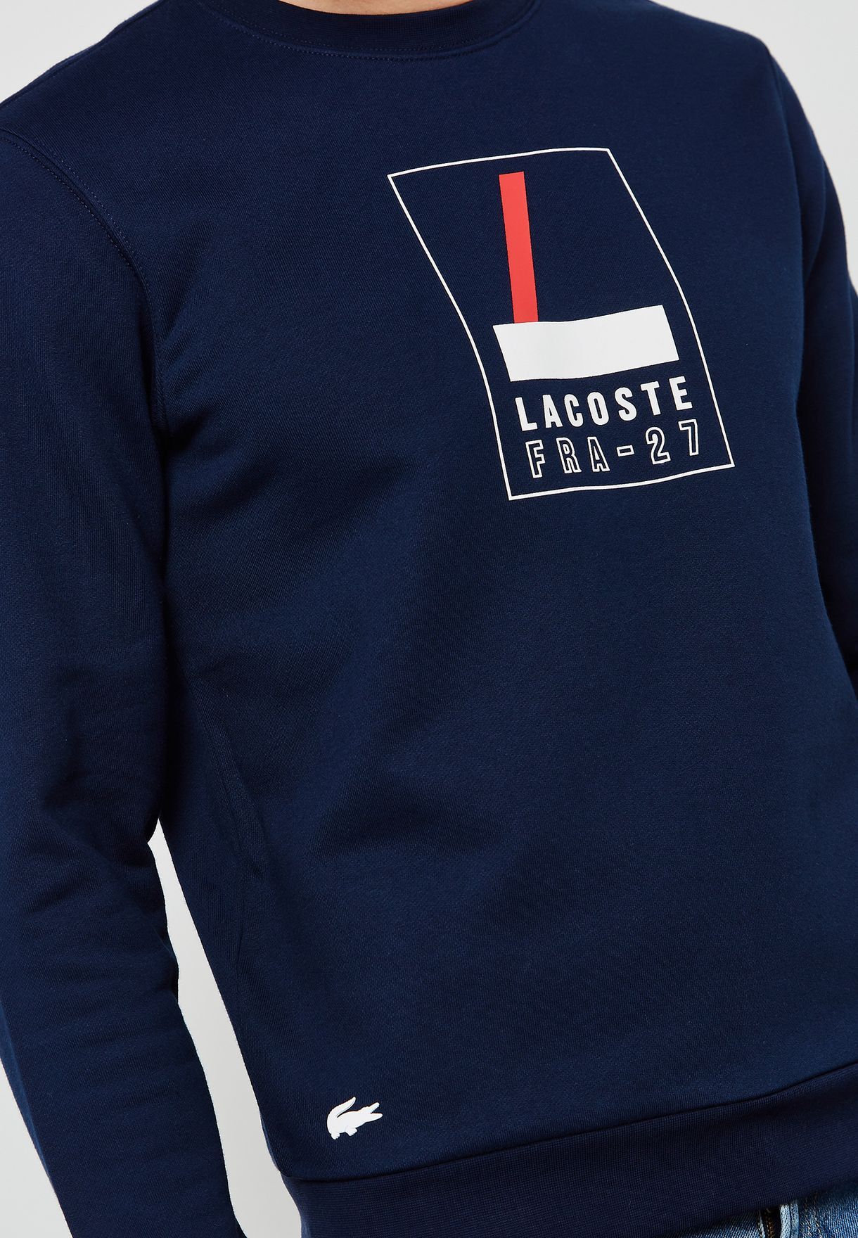 Lacoste Lacoste Box Logo Sweatshirt Navy Size S Small RRP $195 Size US S / EU 44-46 / 1 - 3 Thumbnail