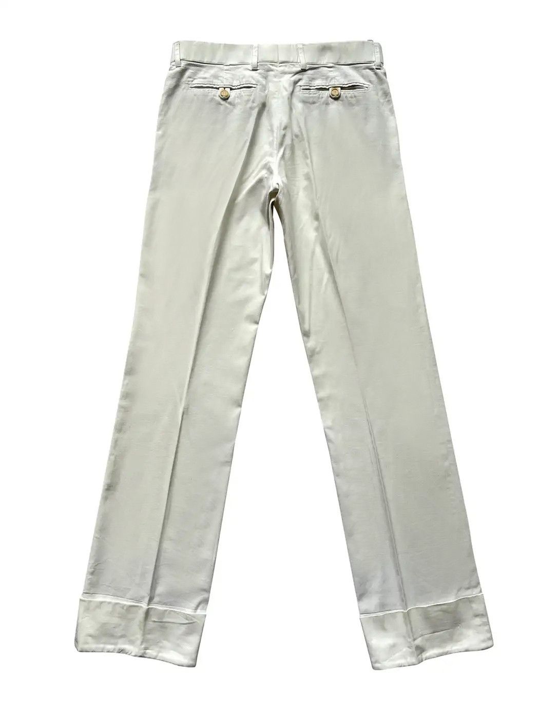 Helmut Lang ⚡️QUICK SALE⚡️1990's Helmut Lang White Cuffed Pants Trousers Size 28" / US 6 / IT 42 - 2 Thumbnail