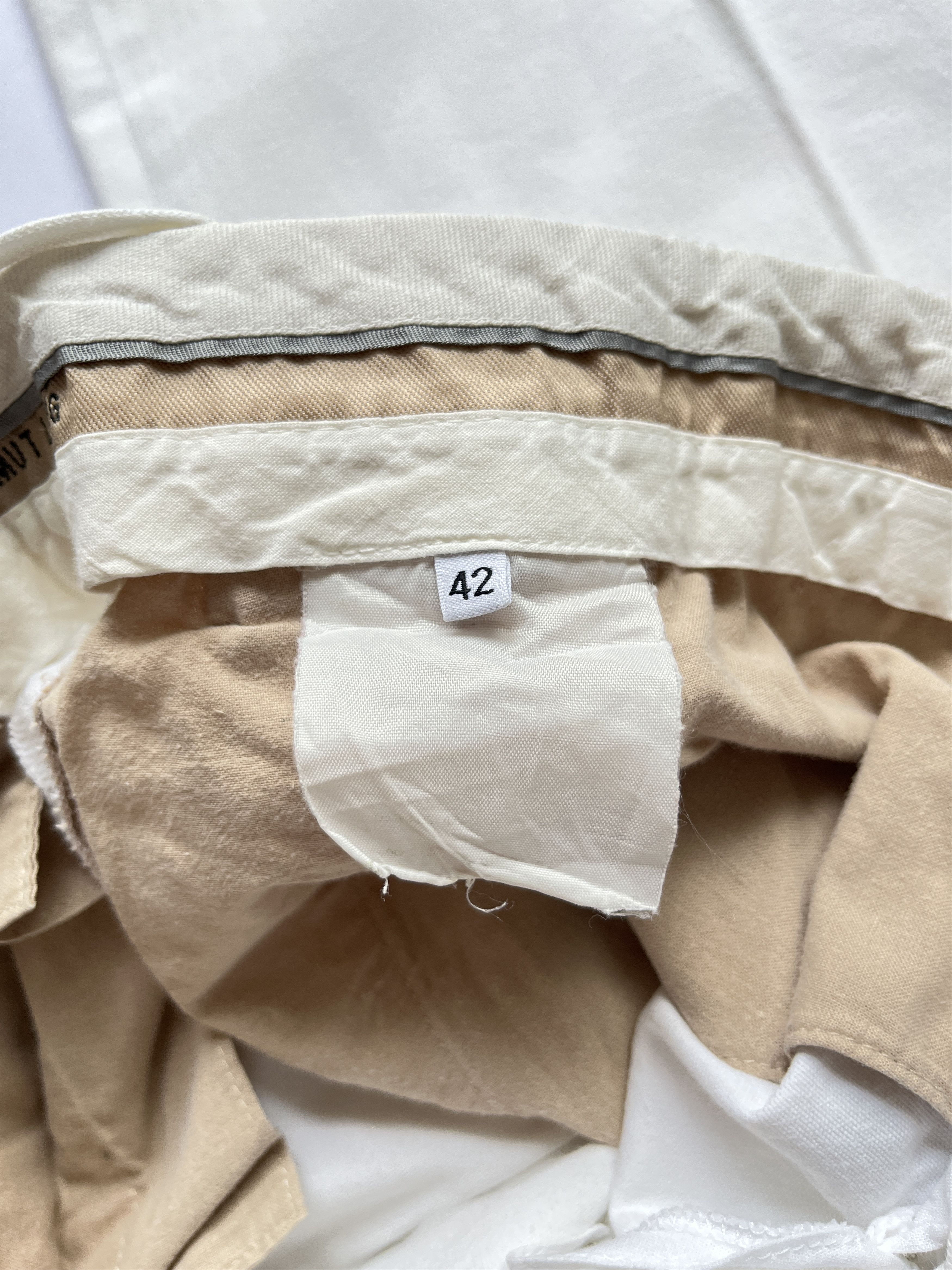 Helmut Lang ⚡️QUICK SALE⚡️1990's Helmut Lang White Cuffed Pants Trousers Size 28" / US 6 / IT 42 - 5 Thumbnail