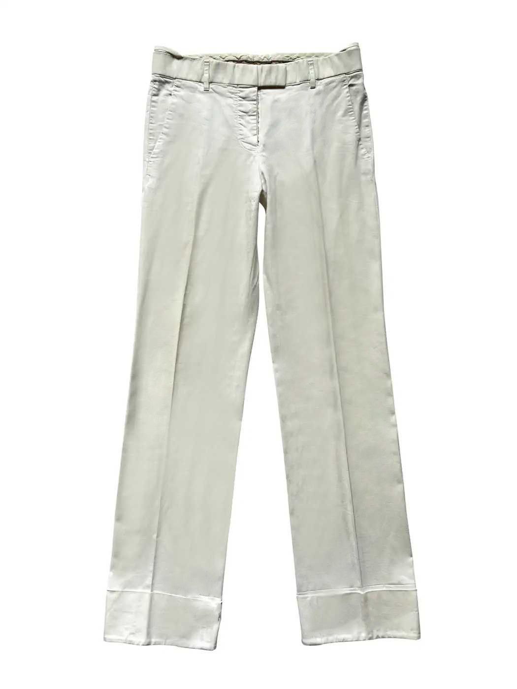 image of 1990's Helmut Lang White Cuffed Pants Trousers, Women's (Size 28)