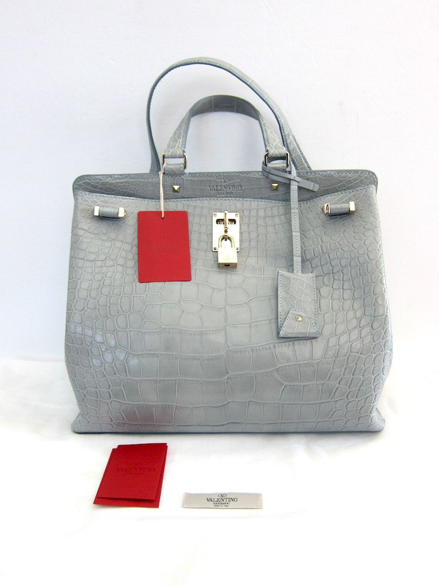 *NEW* CROCODILE JOYLOCK BAG $25K LIGHT BLUE