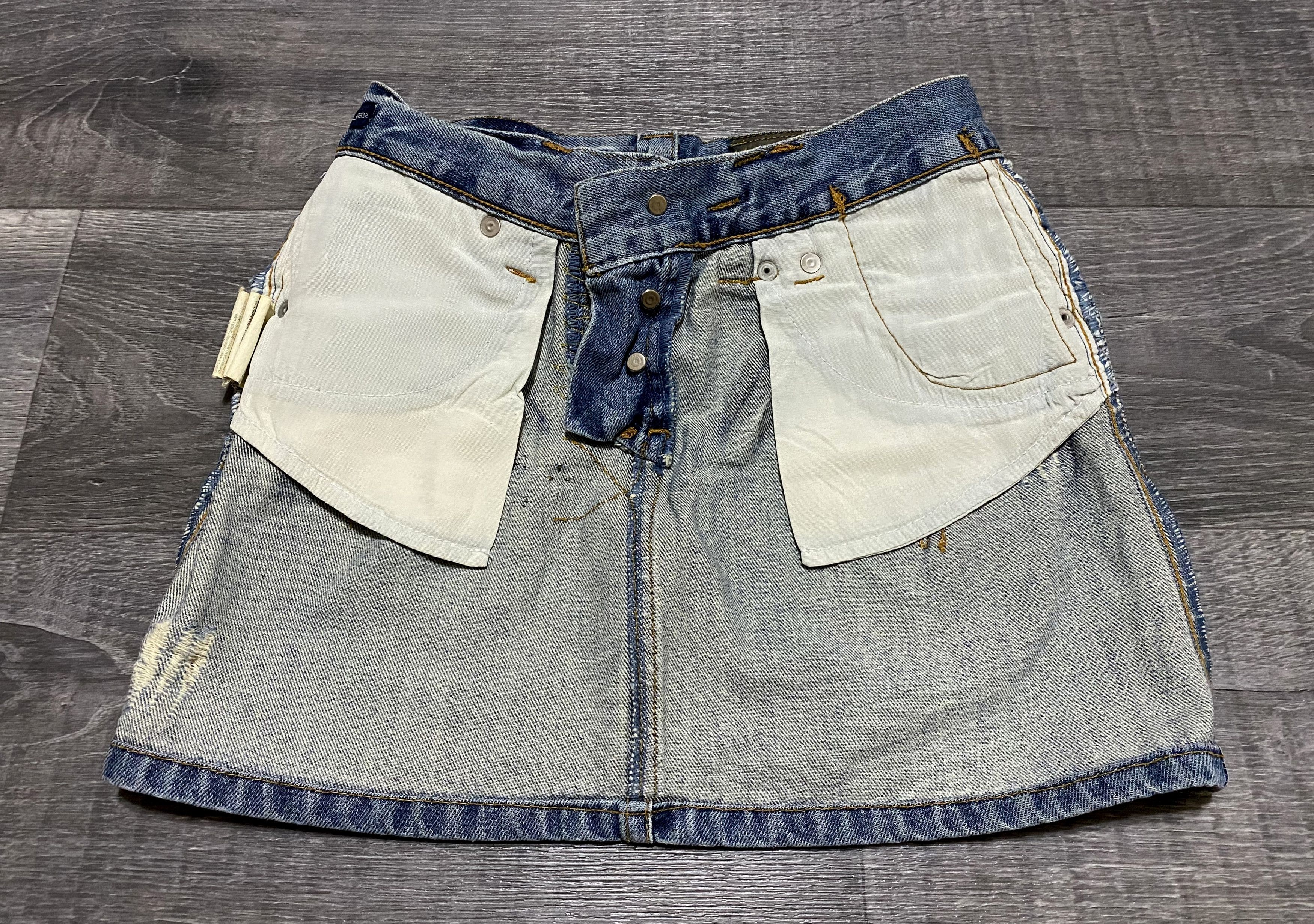 Dsquared2 Women's Dsquared2 Vintage Faith Patchwork Denim Skirt Size 27" / US 4 / IT 40 - 4 Thumbnail