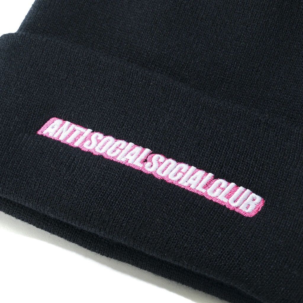 Anti Social Social Club DS ASSC Mr. Bean Black Knit Cap Beanie BAPE KITH FTP FOG CDG Size ONE SIZE - 4 Thumbnail