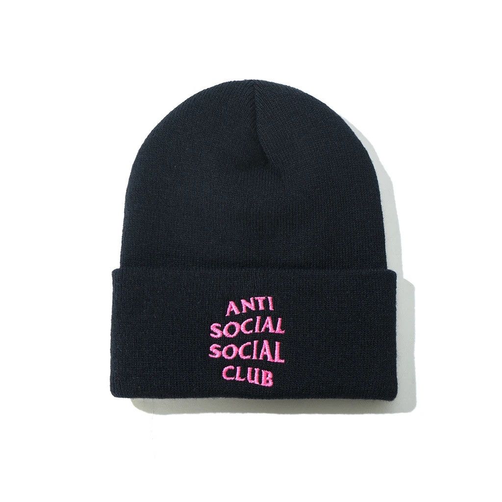 Anti Social Social Club DS ASSC Mr. Bean Black Knit Cap Beanie BAPE KITH FTP FOG CDG Size ONE SIZE - 7 Thumbnail