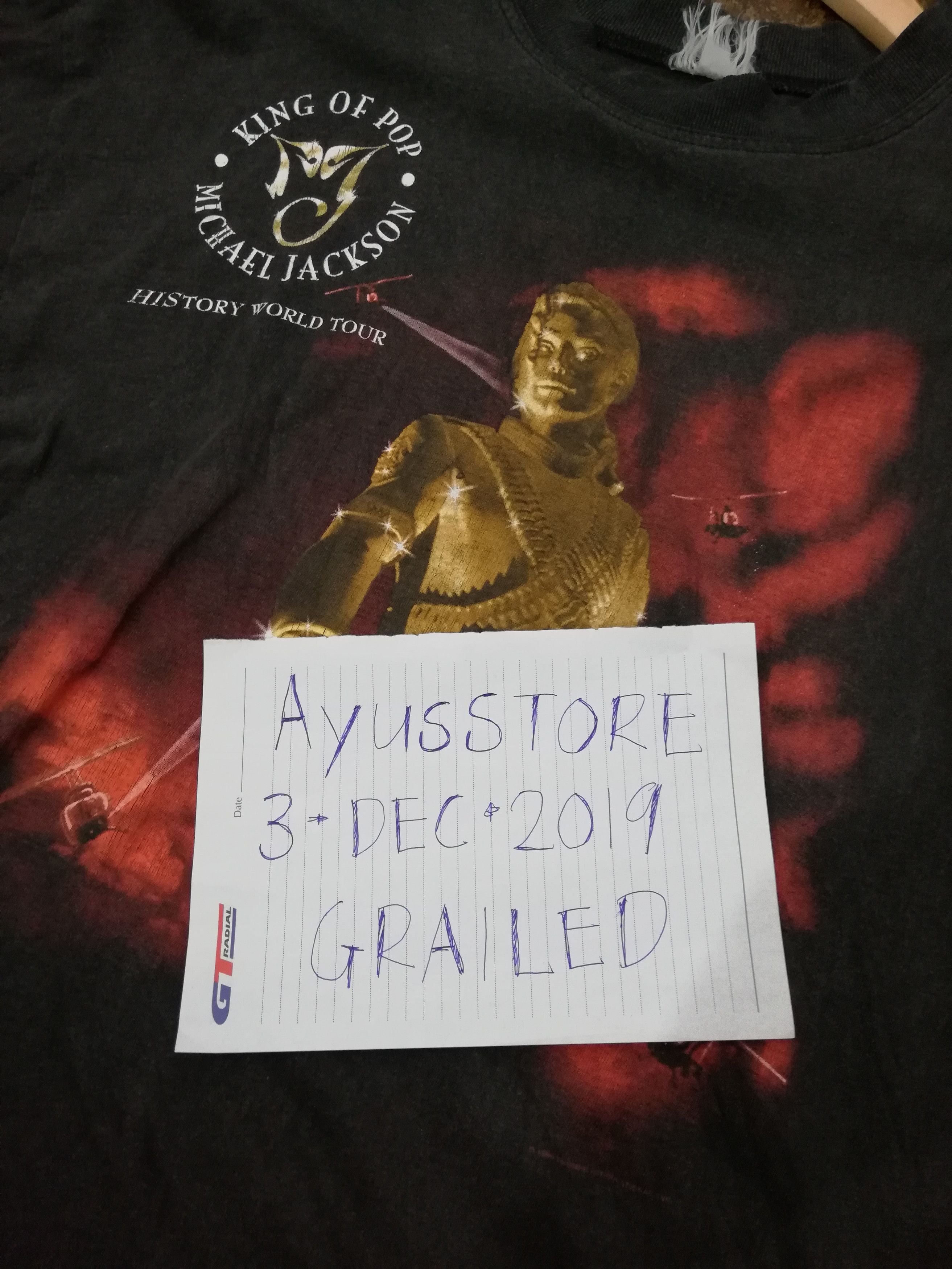 Band Tees × Michael Jackson × Vintage Vintage 90's Michael Jackson History World Tour Tee Size US L / EU 52-54 / 3 - 5 Thumbnail