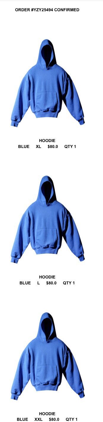 Gap × Kanye West Yeezy x Gap Blue Hoodie Size US L / EU 52-54 / 3 - 2 Thumbnail