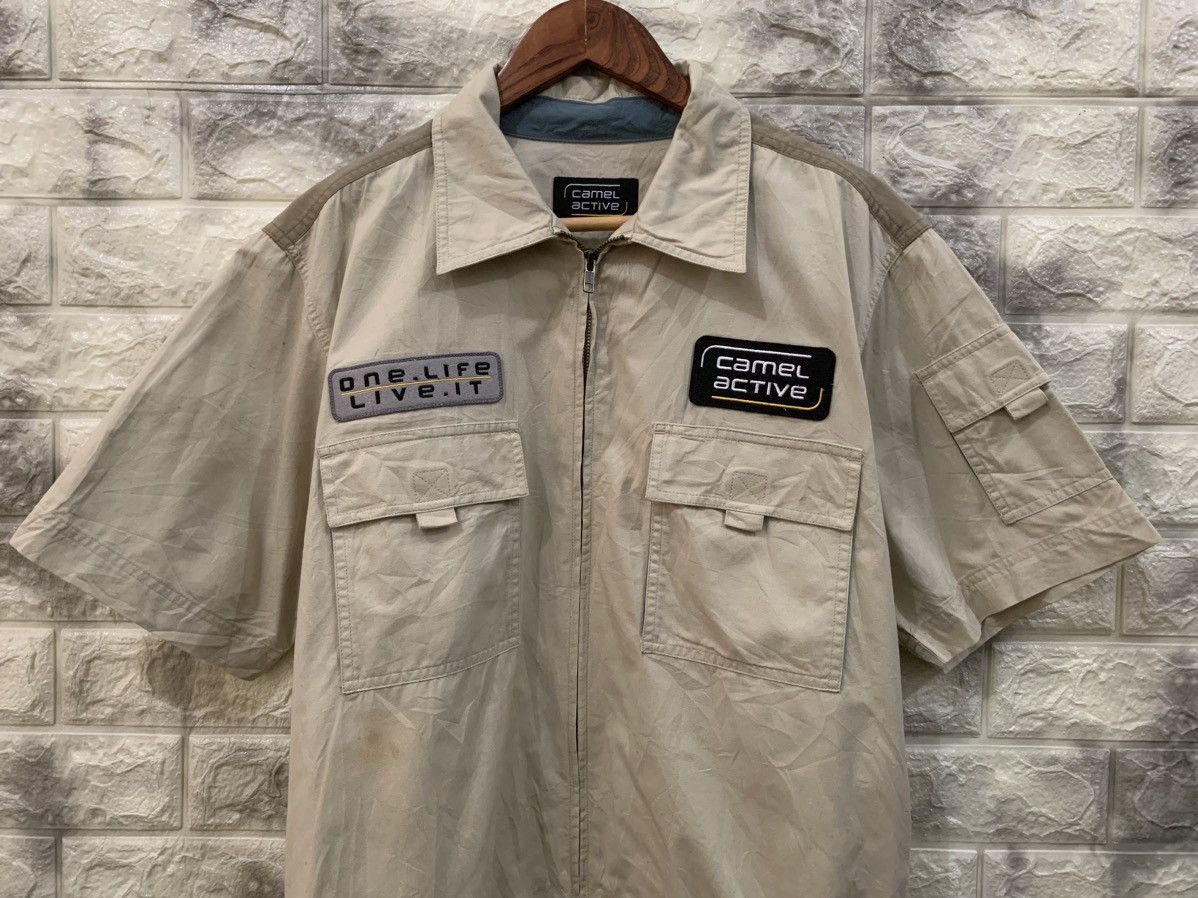 Camel × Vintage × camel active Vintage Camel Active Zipper Shirt Size US L / EU 52-54 / 3 - 3 Thumbnail
