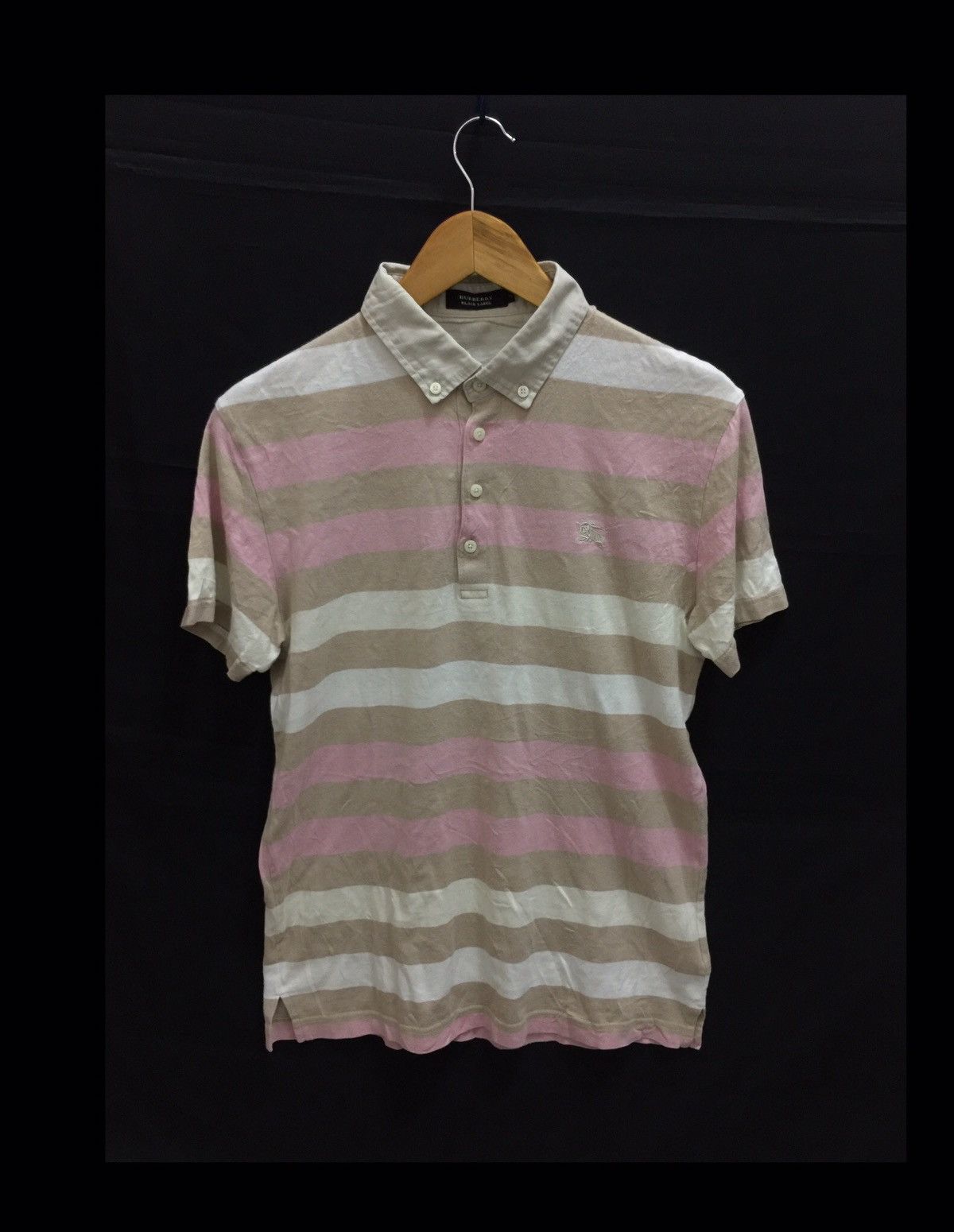 image of Burberry Polo T-Shirt in Striped, Men's (Size Medium)