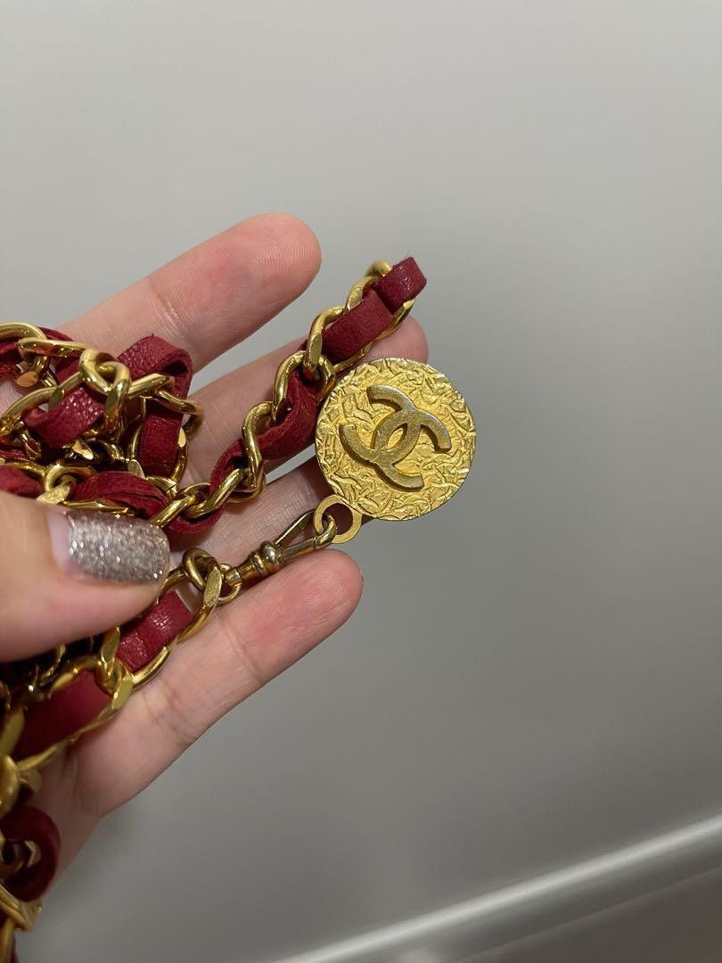 Chanel Vintage Chanel red chain belt Size ONE SIZE - 3 Thumbnail