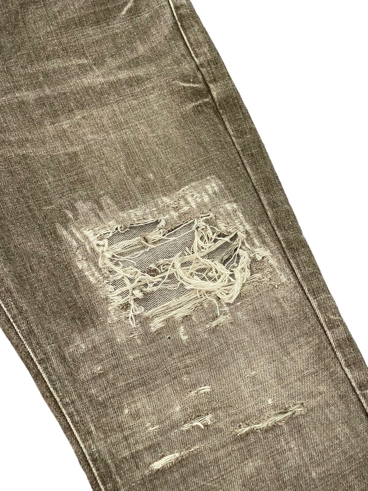 Japanese Brand Flare Jeans Bobson Japan Distress Denim Boot Cut 5🟦1 Size US 31 - 9 Thumbnail