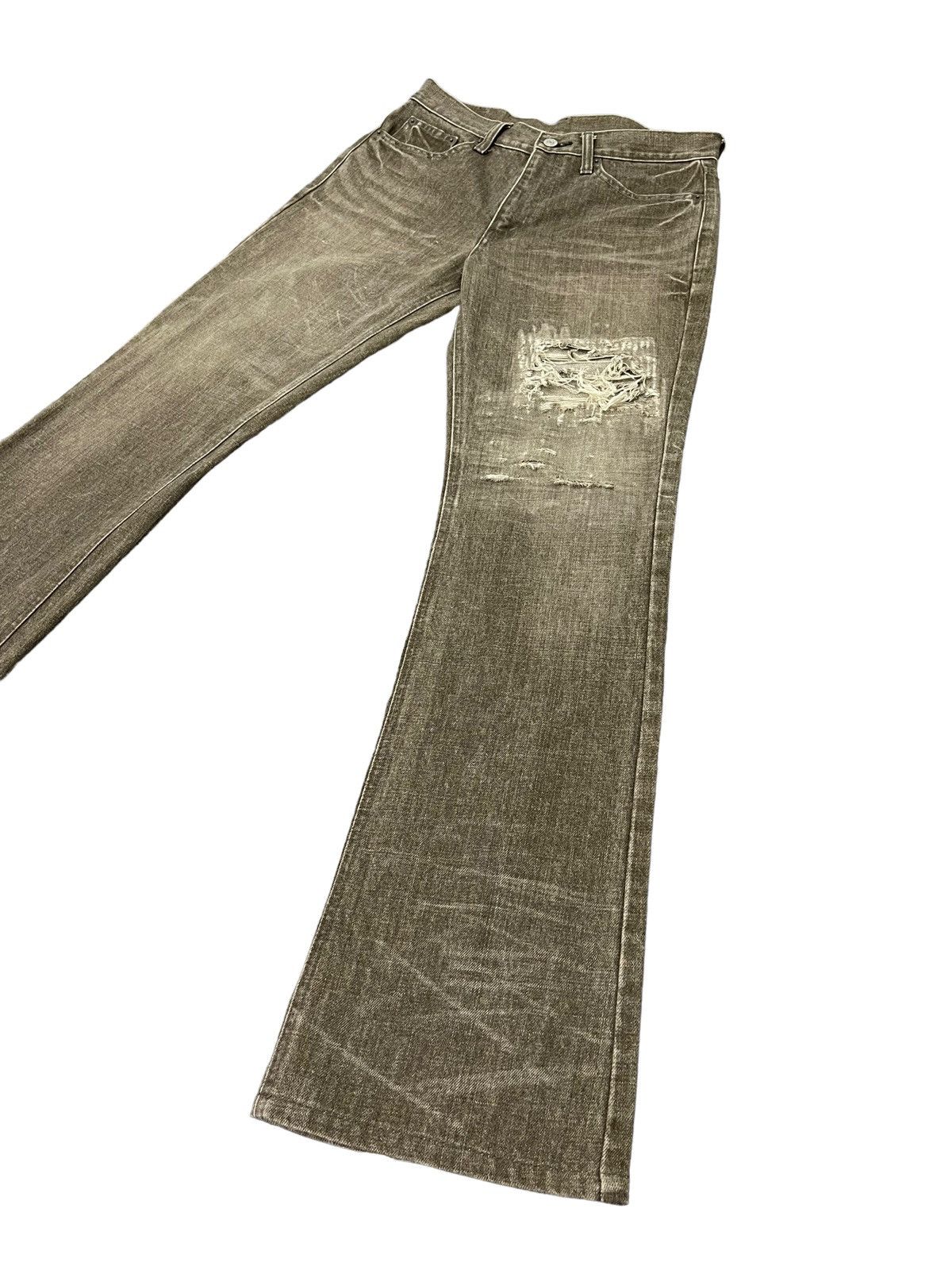 Japanese Brand Flare Jeans Bobson Japan Distress Denim Boot Cut 5🟦1 Size US 31 - 3 Thumbnail