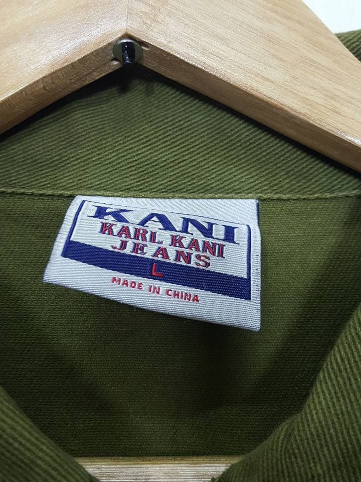 Karl Kani Karl Kani Double Chest Pocket Olive Jeans Jacket Size US L / EU 52-54 / 3 - 9 Thumbnail