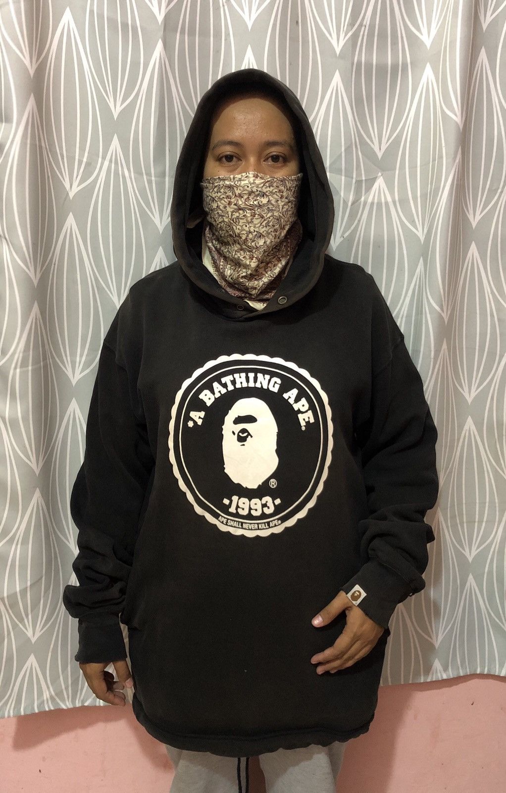 Bape Vintage A Bathing Ape 1993 hoodie sun faded colour Size US L / EU 52-54 / 3 - 1 Thumbnail