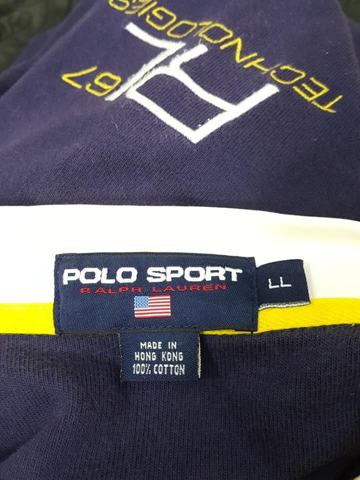 Polo Ralph Lauren × Ralph Lauren × Ralph Lauren Sport Polo Sport RL Team Polo RL67 Navy Blue Longsleeve Shirt Size US L / EU 52-54 / 3 - 3 Thumbnail