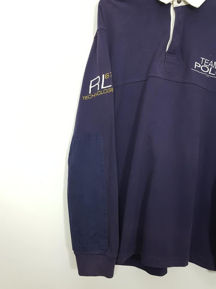 Polo Ralph Lauren × Ralph Lauren × Ralph Lauren Sport Polo Sport RL Team Polo RL67 Navy Blue Longsleeve Shirt Size US L / EU 52-54 / 3 - 10 Thumbnail