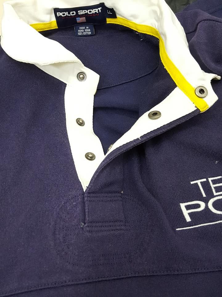 Polo Ralph Lauren × Ralph Lauren × Ralph Lauren Sport Polo Sport RL Team Polo RL67 Navy Blue Longsleeve Shirt Size US L / EU 52-54 / 3 - 6 Thumbnail