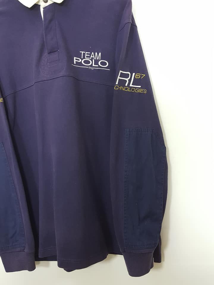 Polo Ralph Lauren × Ralph Lauren × Ralph Lauren Sport Polo Sport RL Team Polo RL67 Navy Blue Longsleeve Shirt Size US L / EU 52-54 / 3 - 9 Thumbnail
