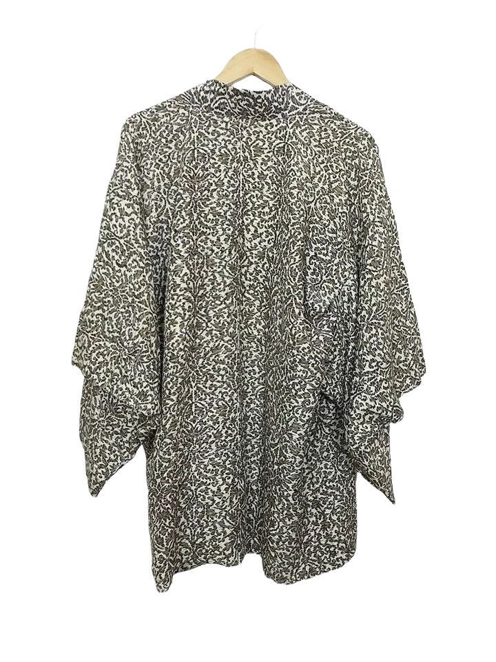 Vintage Haori Floral Floral Noragi Japanese Kimono Silk Jacket Size US M / EU 48-50 / 2 - 4 Thumbnail