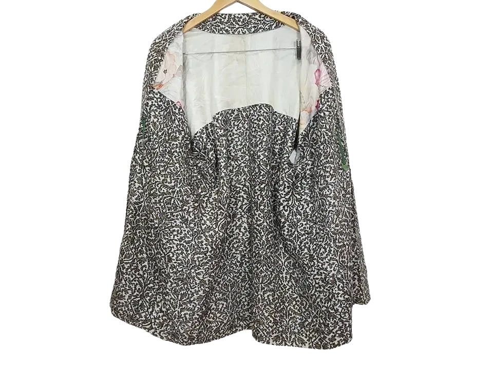 Vintage Haori Floral Floral Noragi Japanese Kimono Silk Jacket Size US M / EU 48-50 / 2 - 3 Thumbnail