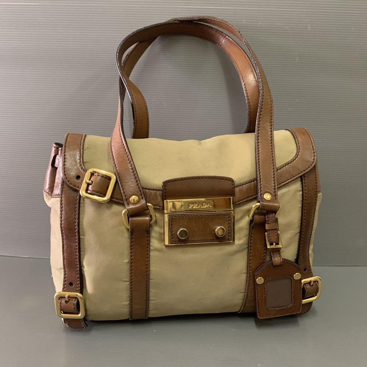 Prada Prada Brown Shoulder Handbag Size ONE SIZE - 18 Thumbnail