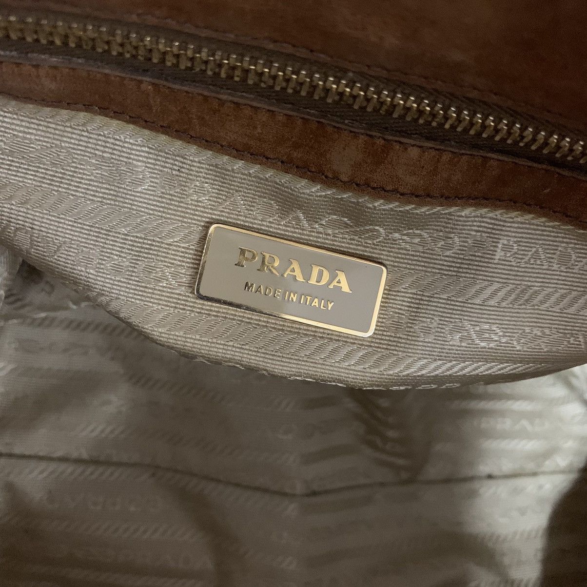Prada Prada Brown Shoulder Handbag Size ONE SIZE - 14 Thumbnail