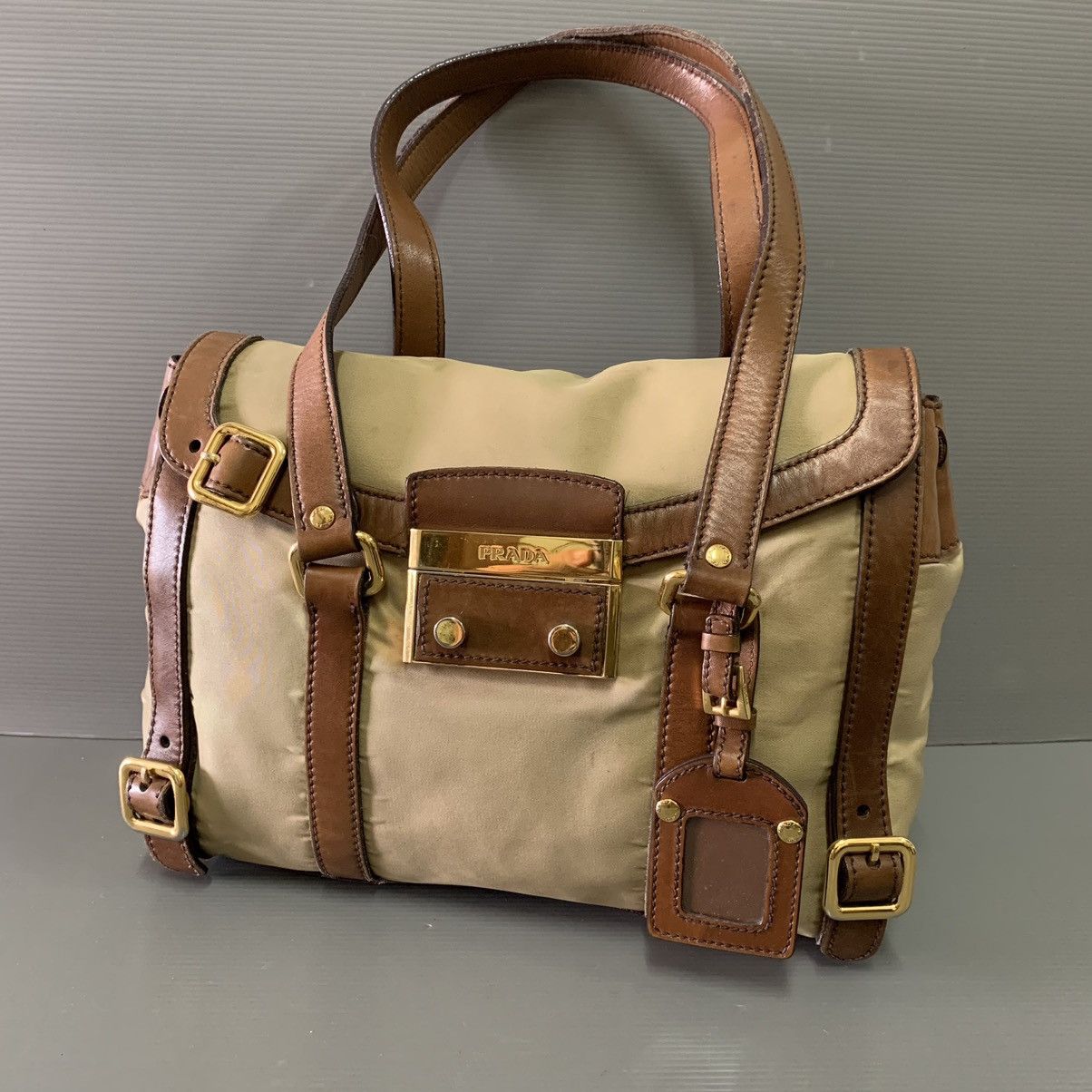 Prada Prada Brown Shoulder Handbag Size ONE SIZE - 1 Thumbnail