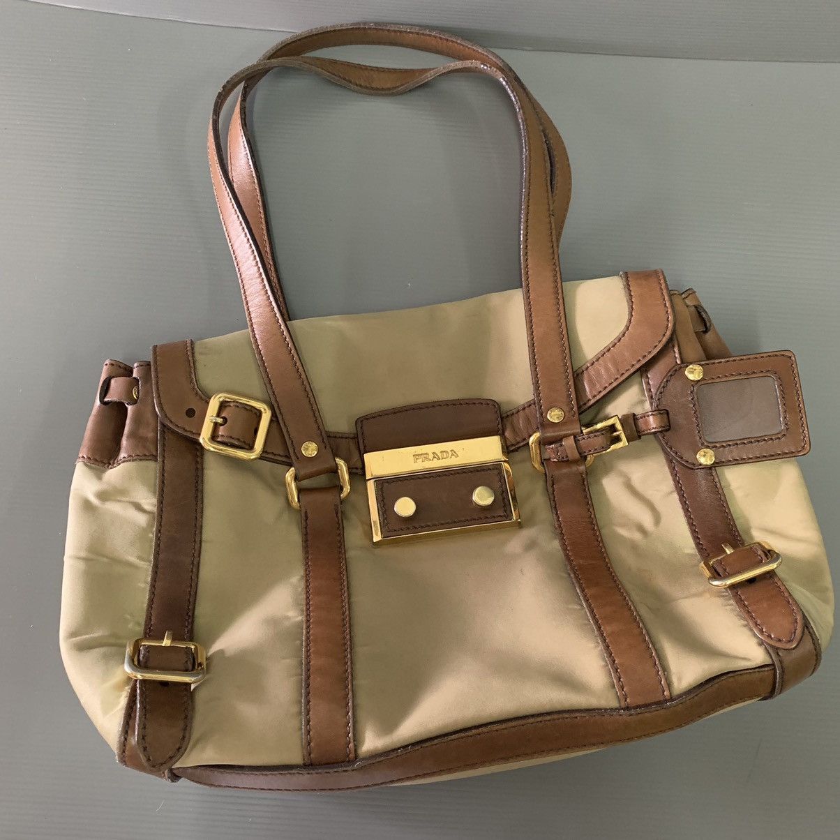 Prada Prada Brown Shoulder Handbag Size ONE SIZE - 2 Thumbnail