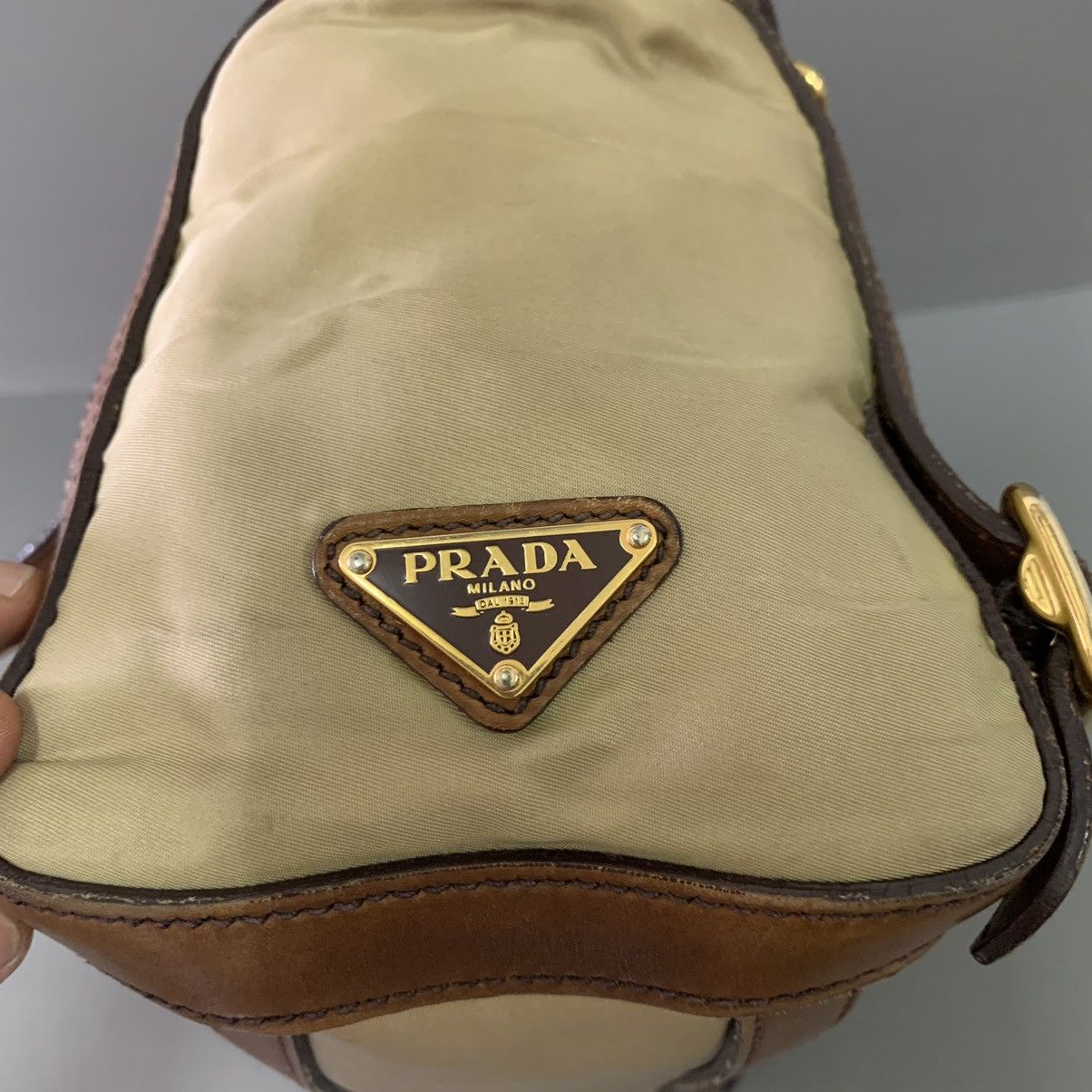 Prada Prada Brown Shoulder Handbag Size ONE SIZE - 12 Thumbnail