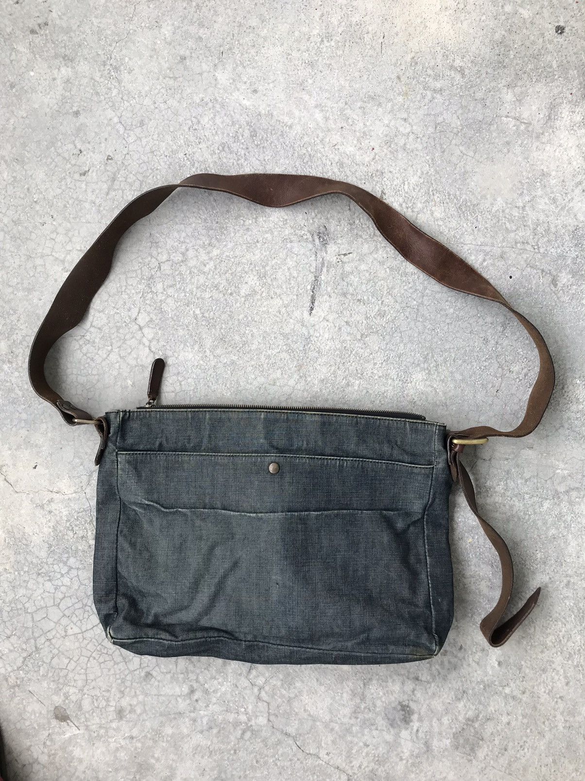 Dries Van Noten Dries Van noten Denim Leather Sling Bag Size ONE SIZE - 10 Thumbnail