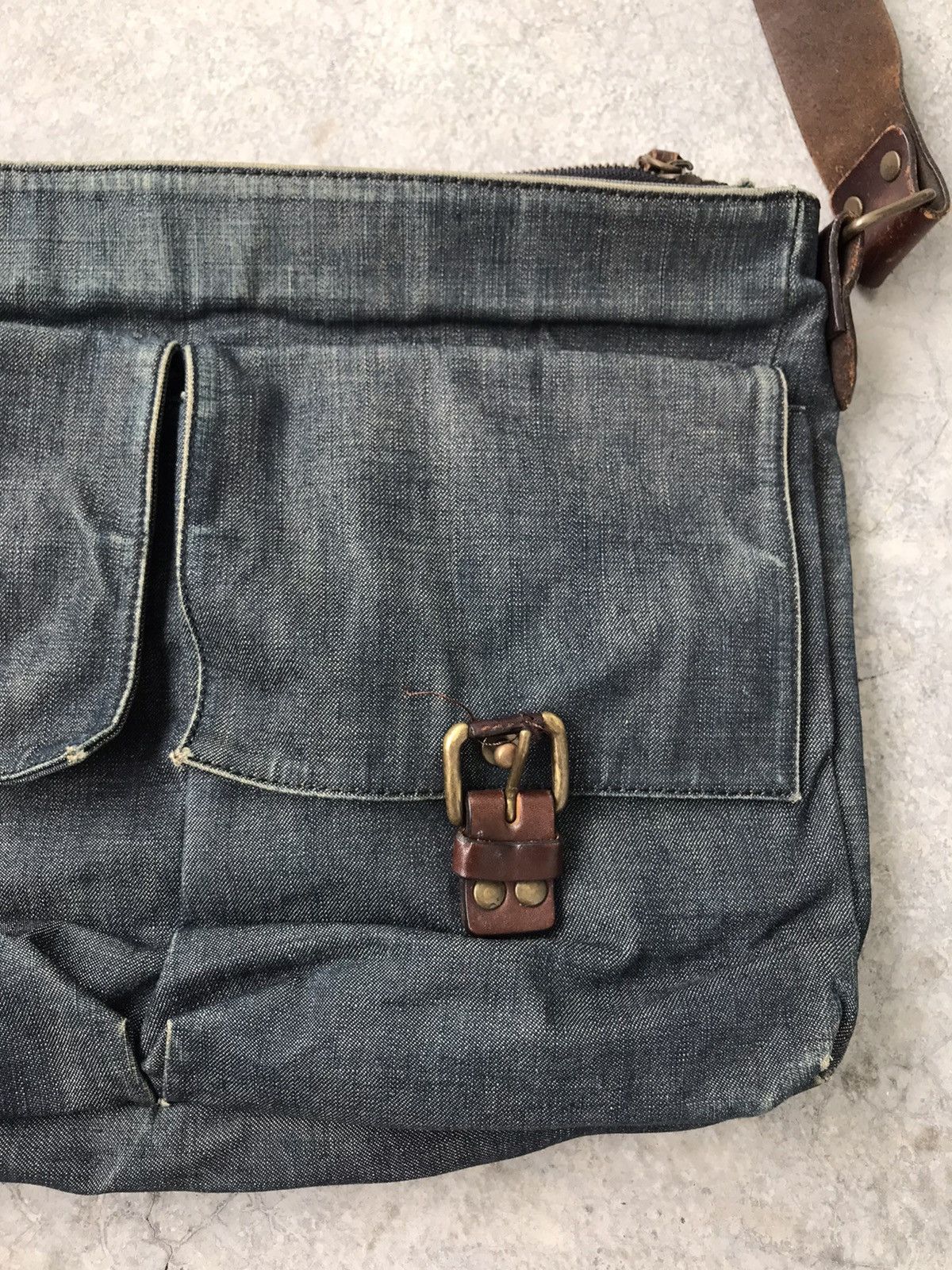 Dries Van Noten Dries Van noten Denim Leather Sling Bag Size ONE SIZE - 5 Thumbnail