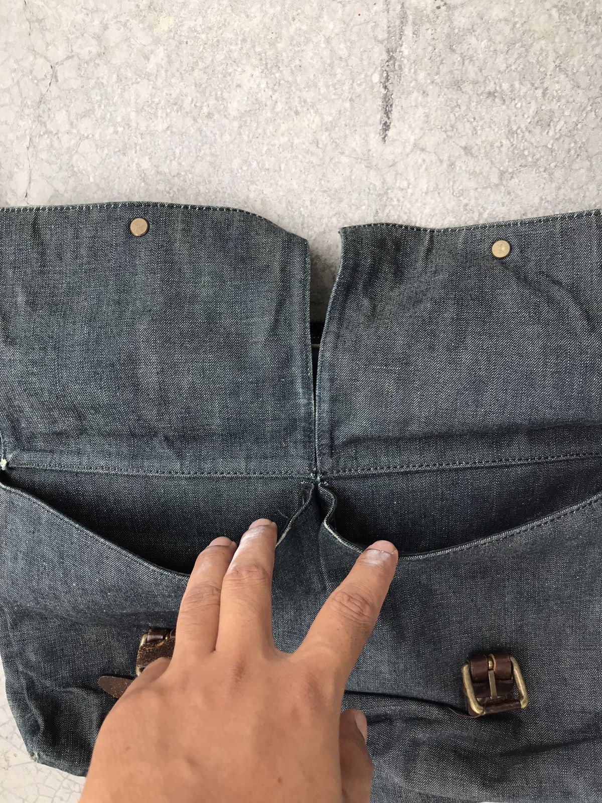 Dries Van Noten Dries Van noten Denim Leather Sling Bag Size ONE SIZE - 9 Thumbnail