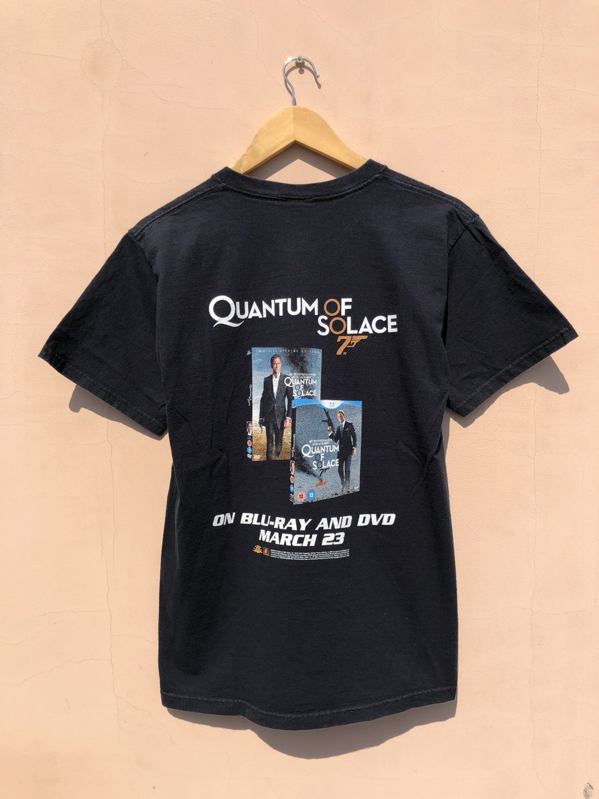 Vintage Vintage 2008 James Bond 007 Quantum of Solace Black Tee Size US M / EU 48-50 / 2 - 2 Thumbnail