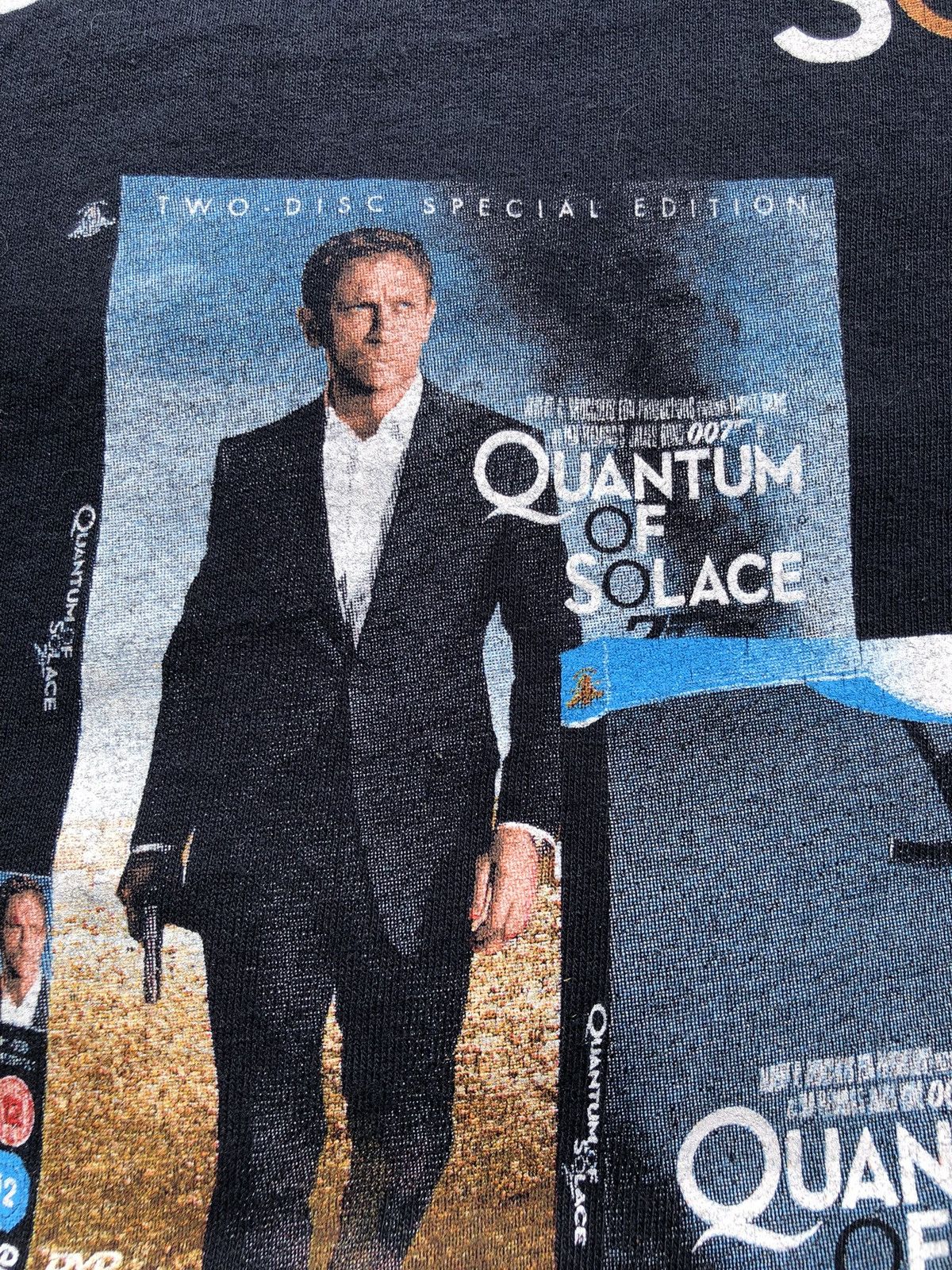 Vintage Vintage 2008 James Bond 007 Quantum of Solace Black Tee Size US M / EU 48-50 / 2 - 11 Thumbnail