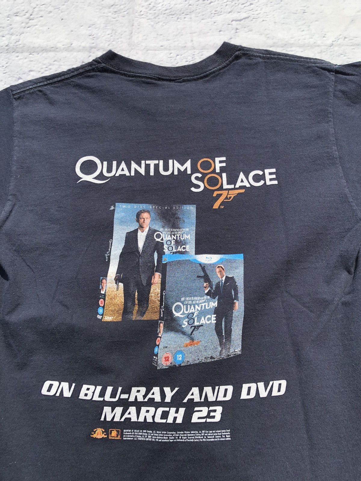 Vintage Vintage 2008 James Bond 007 Quantum of Solace Black Tee Size US M / EU 48-50 / 2 - 10 Thumbnail