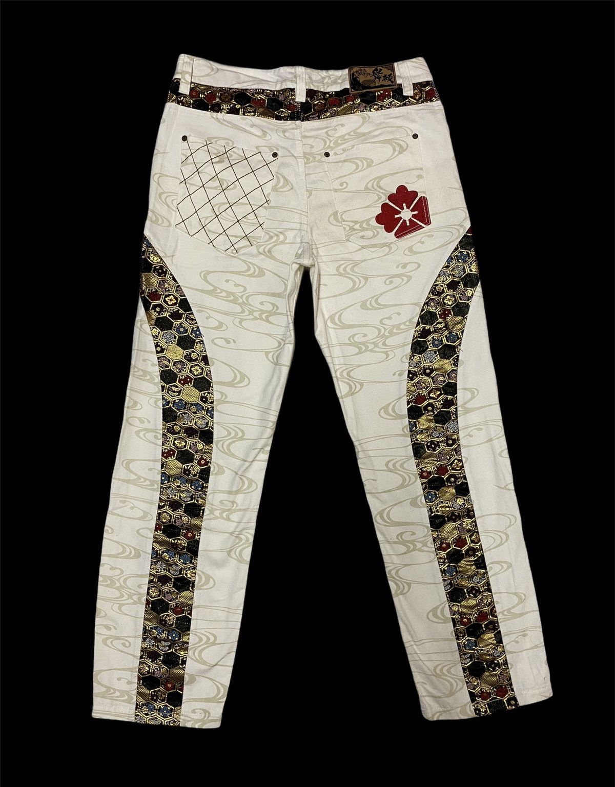 Japanese Brand × Vintage Vintage Japanese Burai Art Sukajan Denim Pants Size US 34 / EU 50 - 1 Thumbnail