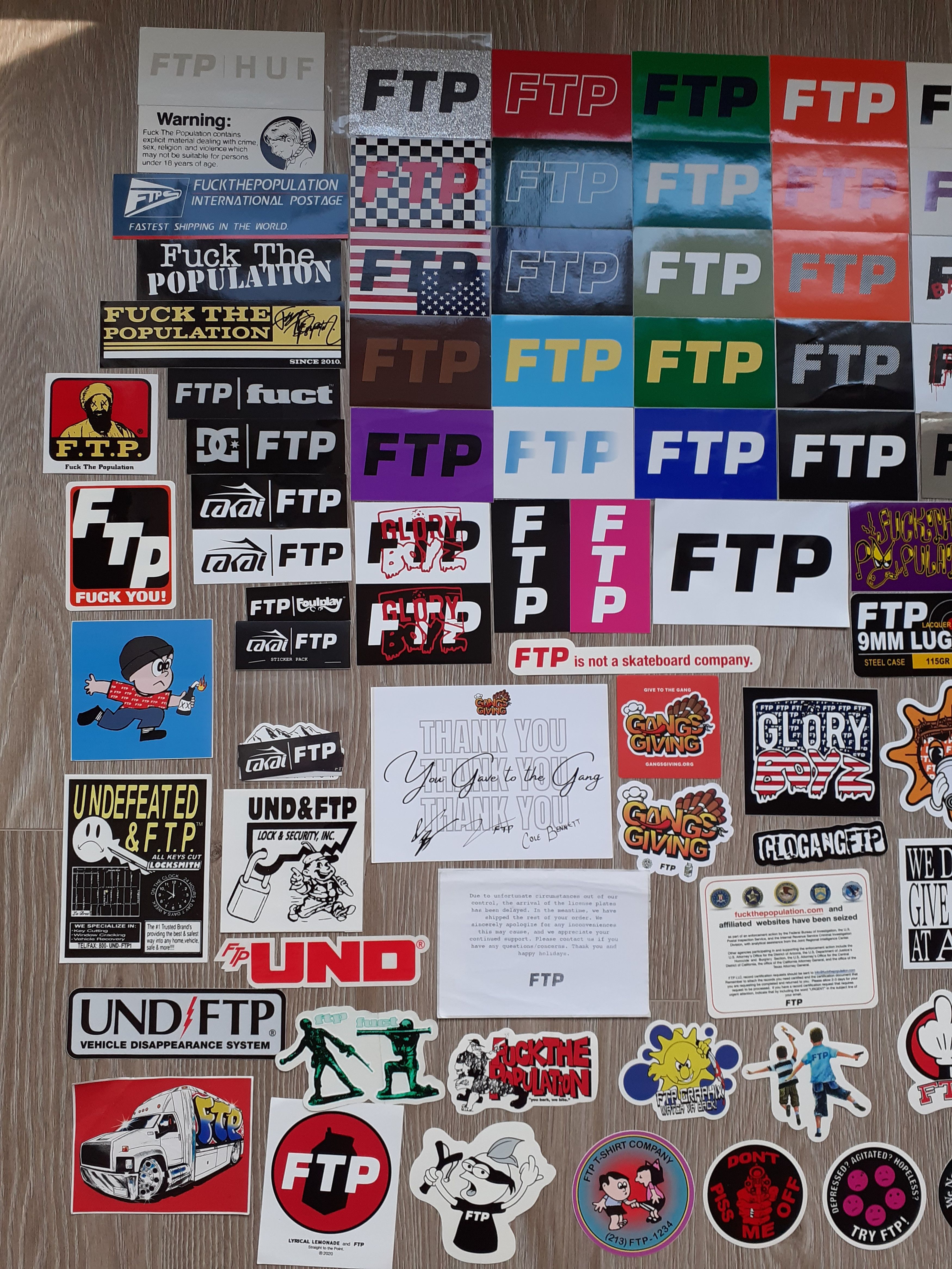 Fuck The Population FUCK THE POPULATION FTP STICKERS + MAGAZINES Size ONE SIZE - 2 Thumbnail