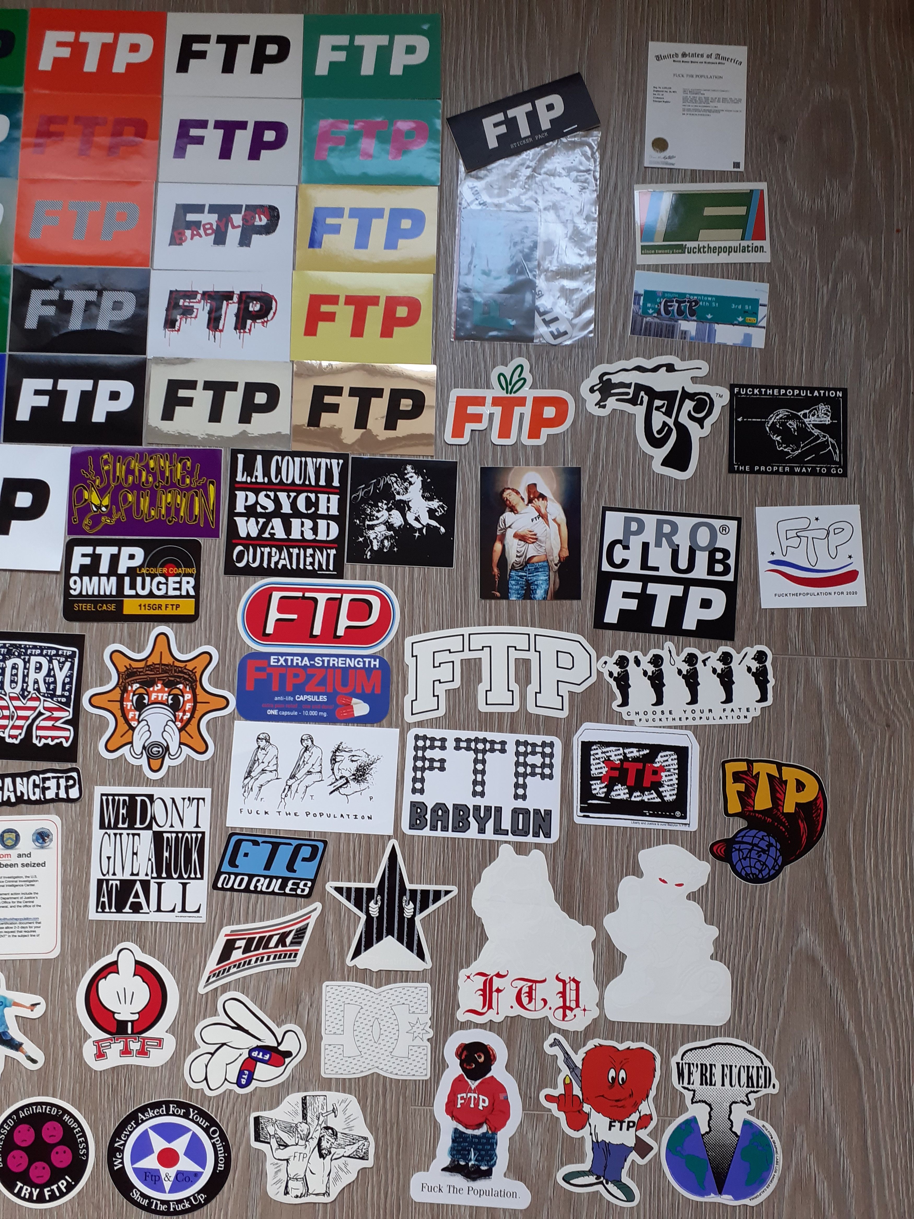 Fuck The Population FUCK THE POPULATION FTP STICKERS + MAGAZINES Size ONE SIZE - 3 Thumbnail