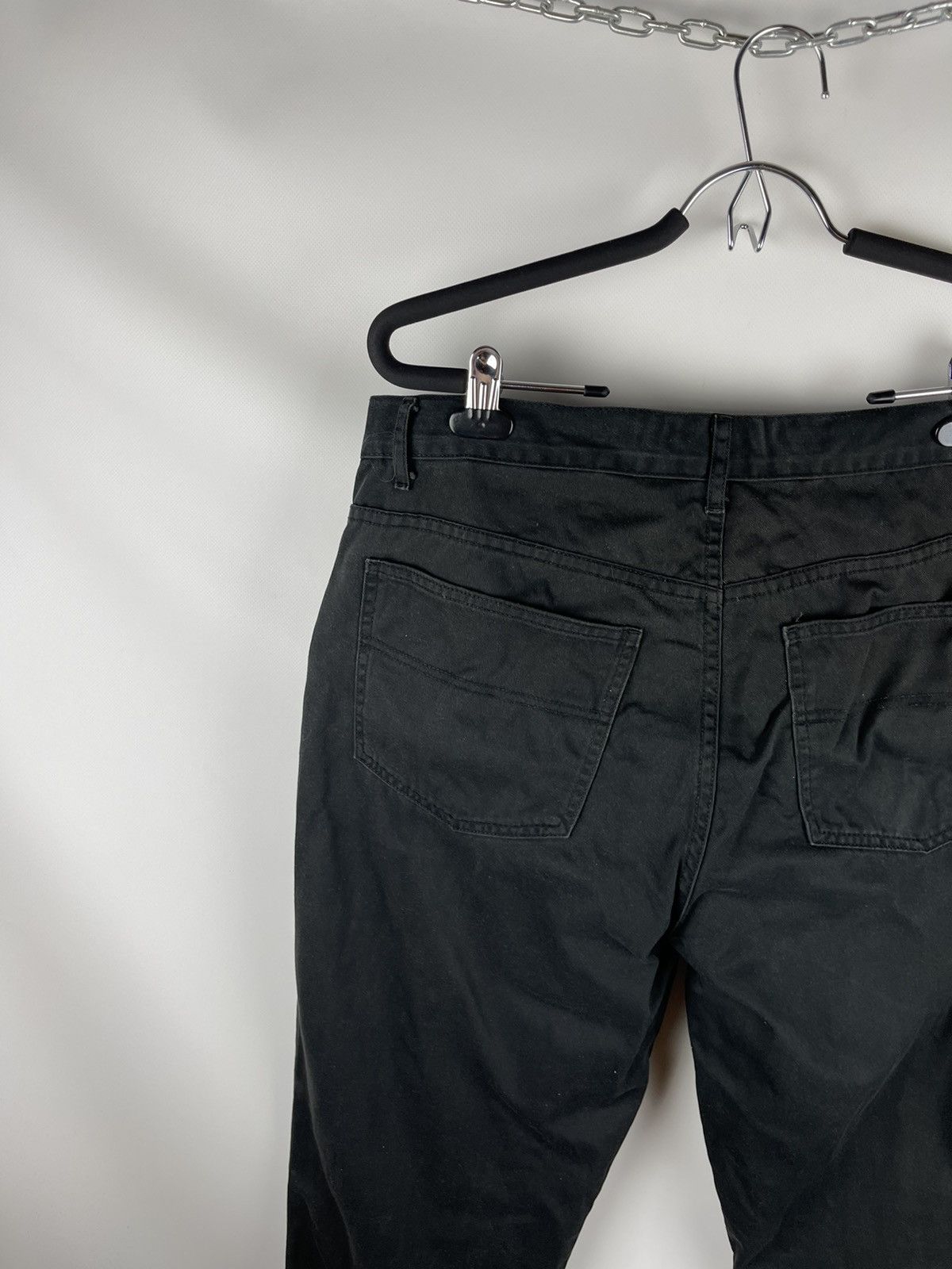 Vintage Yves Saint Laurent vintage black logo chino pants black Size US 34 / EU 50 - 11 Thumbnail