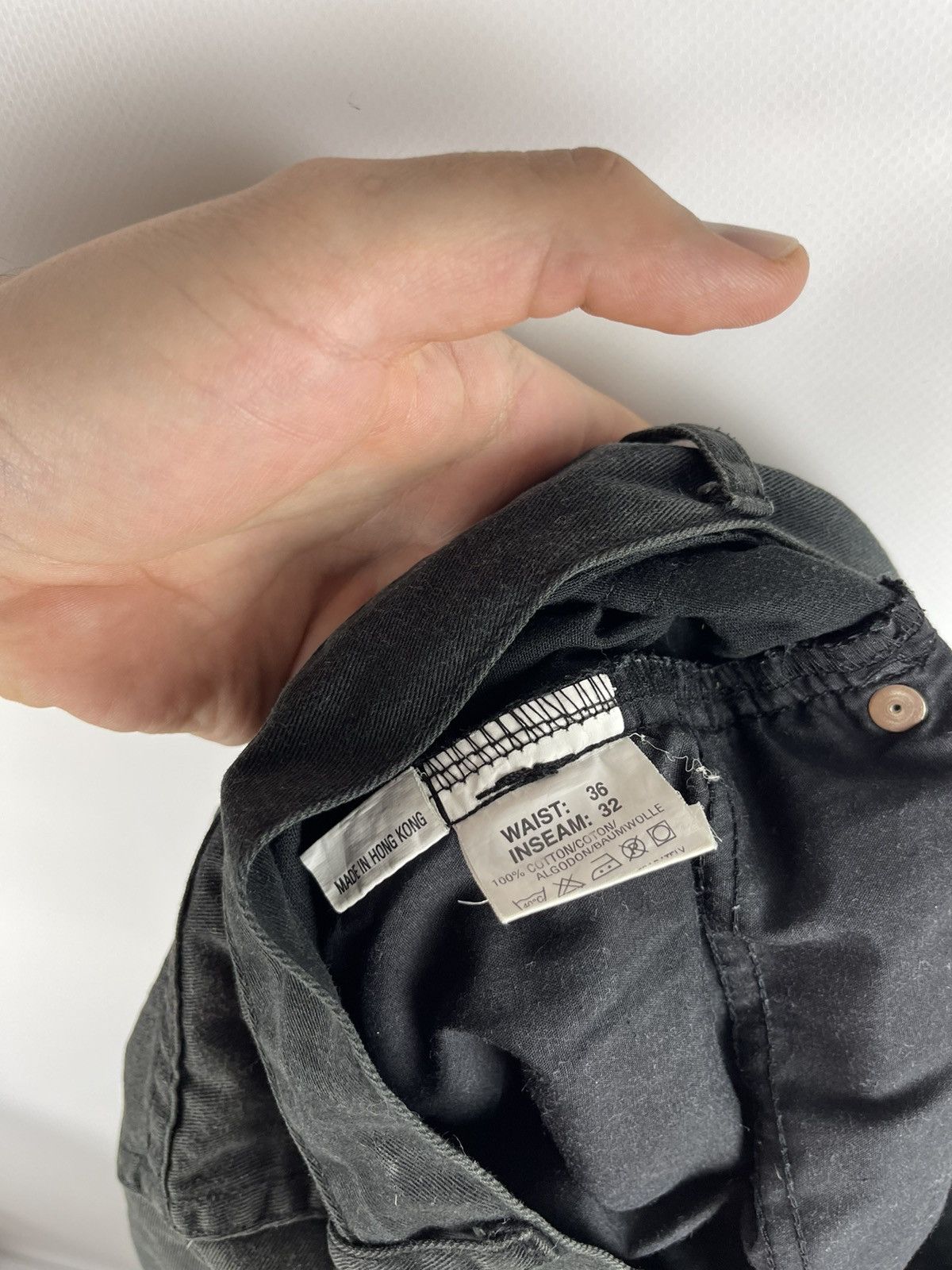 Vintage Yves Saint Laurent vintage black logo chino pants black Size US 34 / EU 50 - 15 Thumbnail