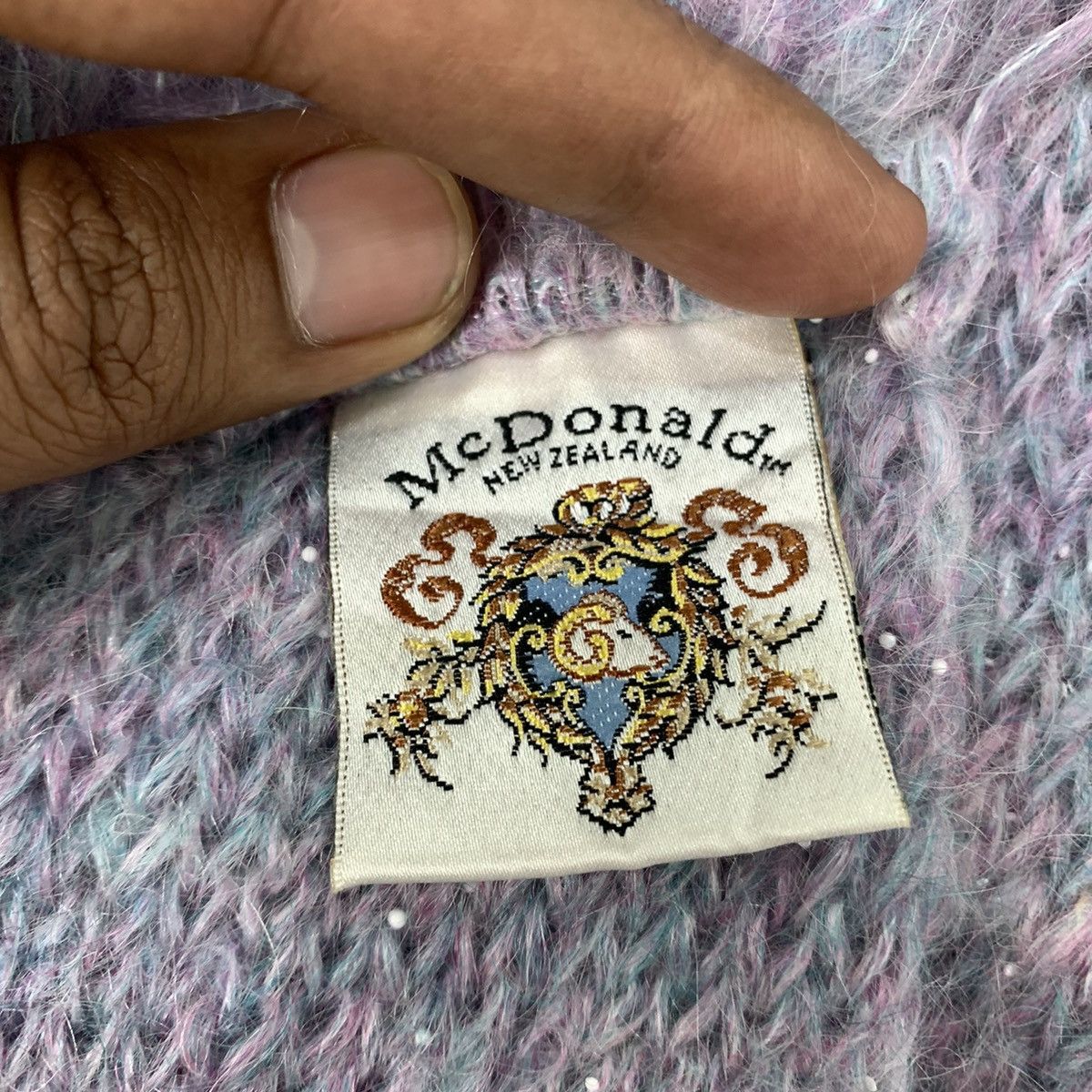 Aran Isles Knitwear MCDONALD NEW ZEALAND Herringbone Crochet Knit Muffler Scarf Size ONE SIZE - 8 Thumbnail