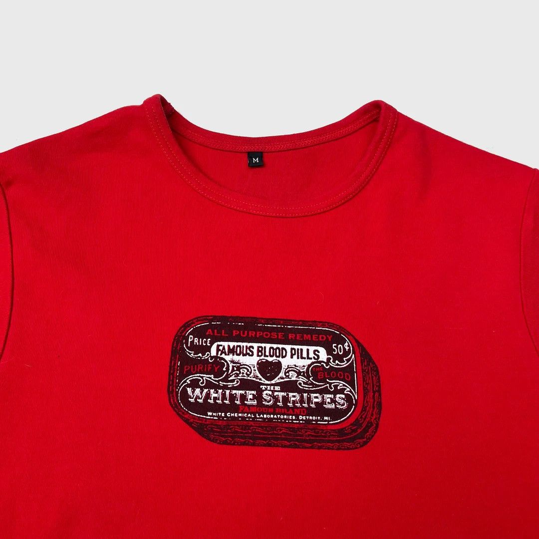 Band Tees The White Stripes 2000 Famous Blood Pills Vtg Girl Top Tee Size M / US 6-8 / IT 42-44 - 2 Thumbnail