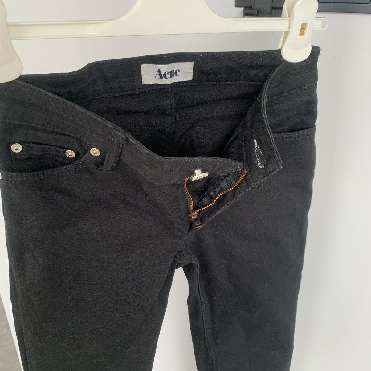 Acne Studios 🔴 Acne Studios Jeans Black Denim Kex Wet Pockets Size 26/32 Size 26" / US 2 / IT 38 - 4 Thumbnail
