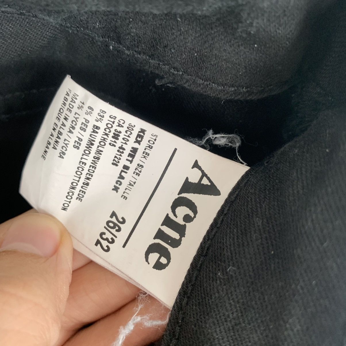 Acne Studios 🔴 Acne Studios Jeans Black Denim Kex Wet Pockets Size 26/32 Size 26" / US 2 / IT 38 - 5 Thumbnail